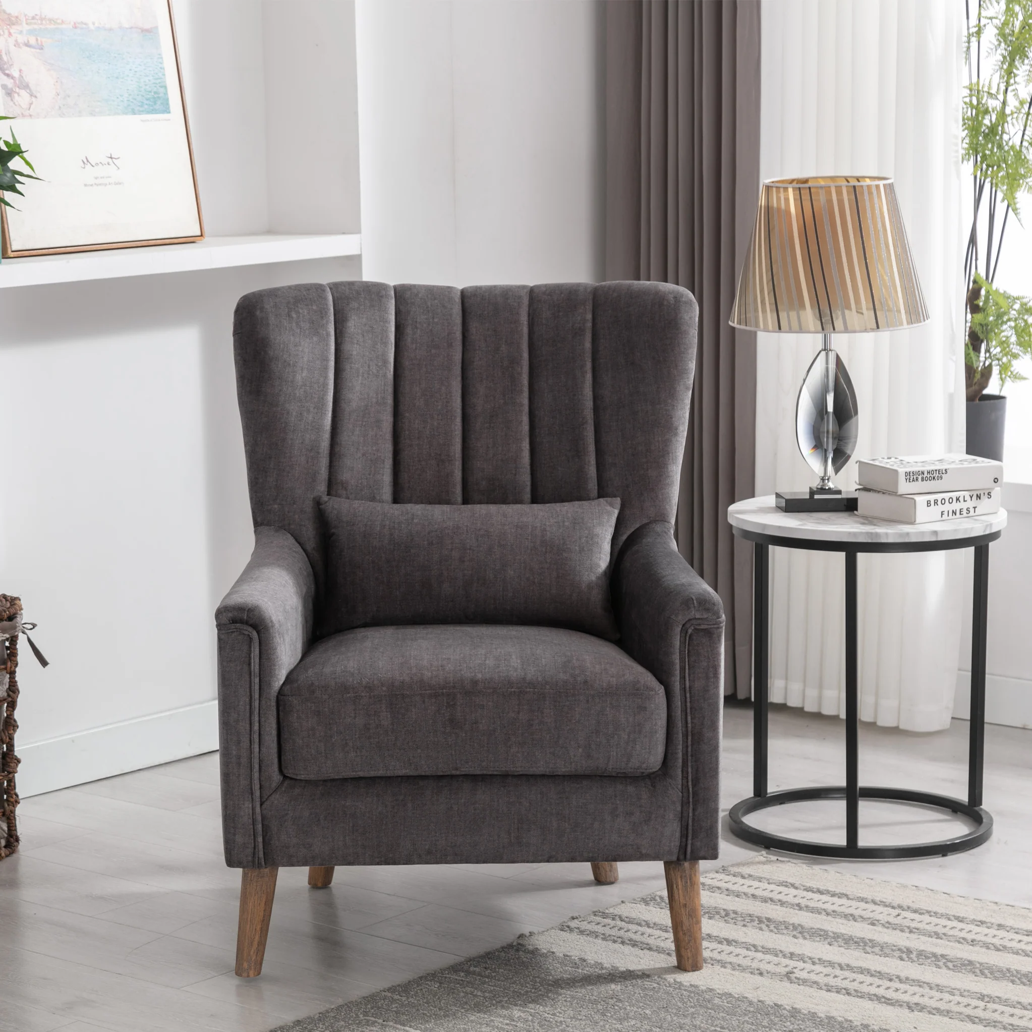Lucille Velvet Armchair - Image 8