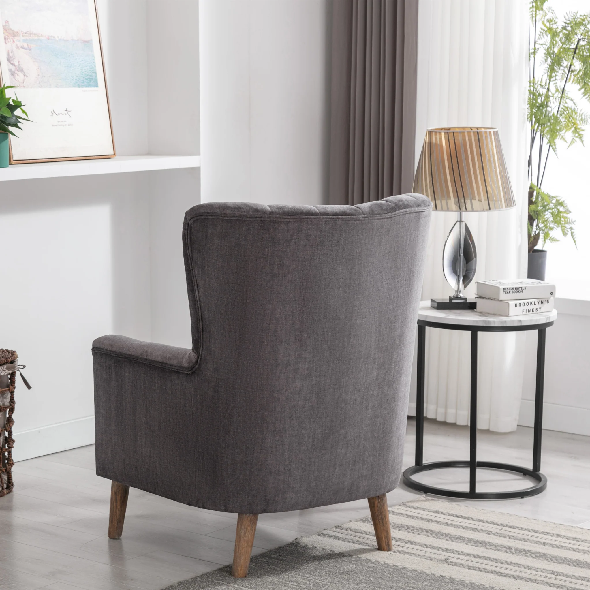 Lucille Velvet Armchair - Image 9