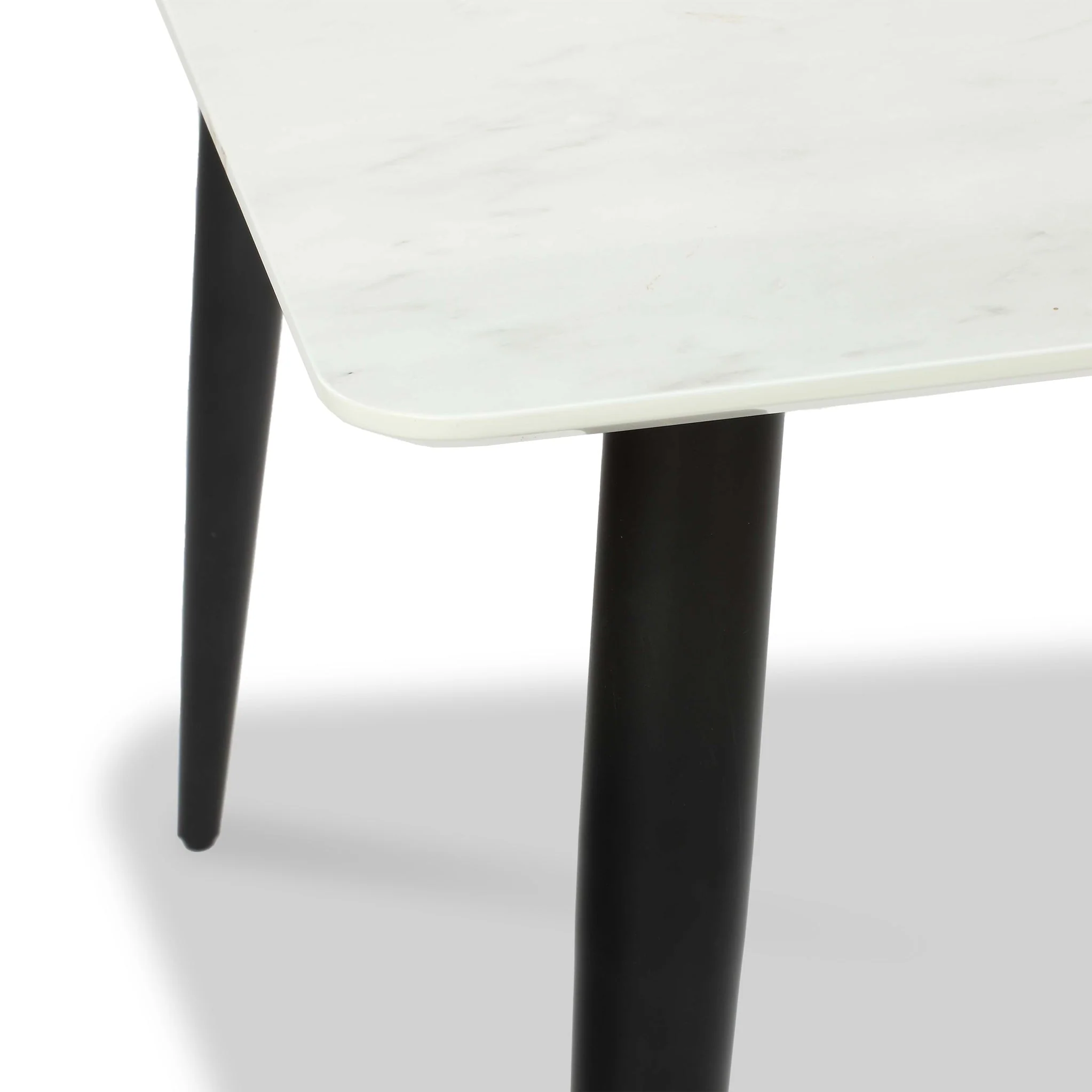Lucio White Faux Marble Rectangular Dining Table - Image 3