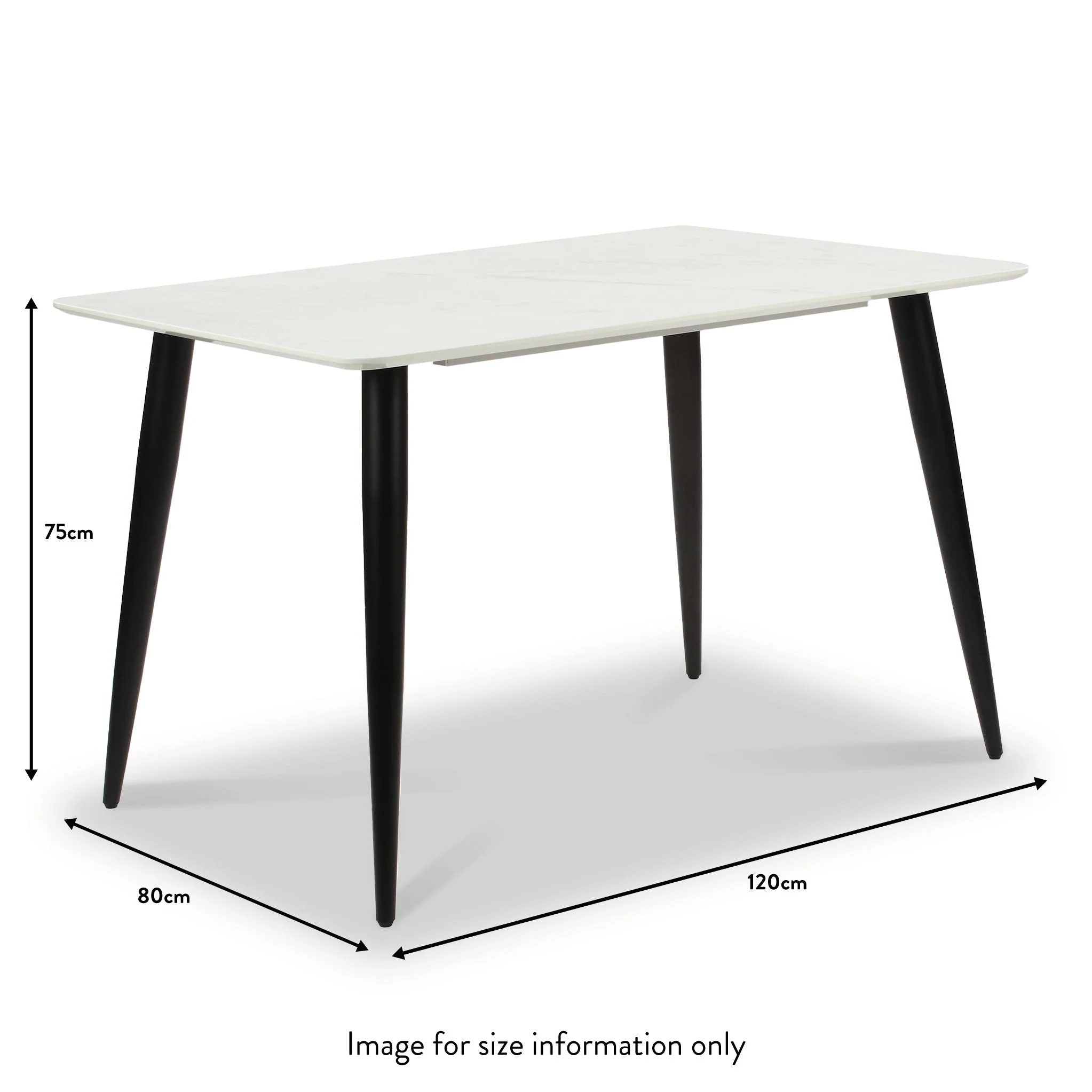 Lucio White Faux Marble Rectangular Dining Table - Image 5