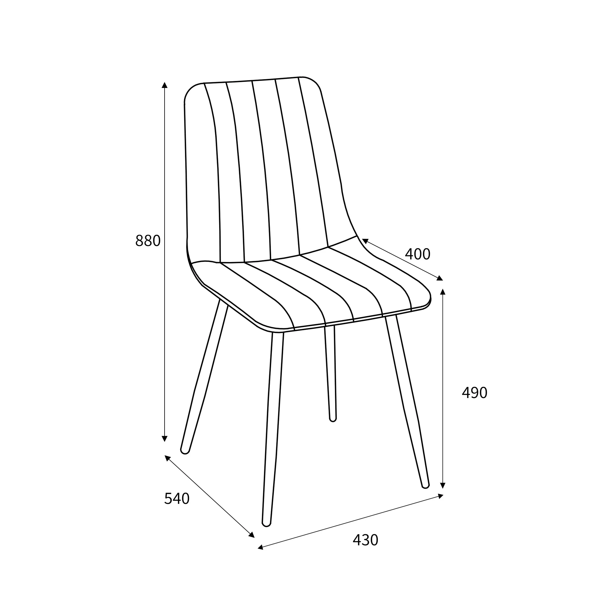 Luna Brushed Velvet Dining Chair - Image 16