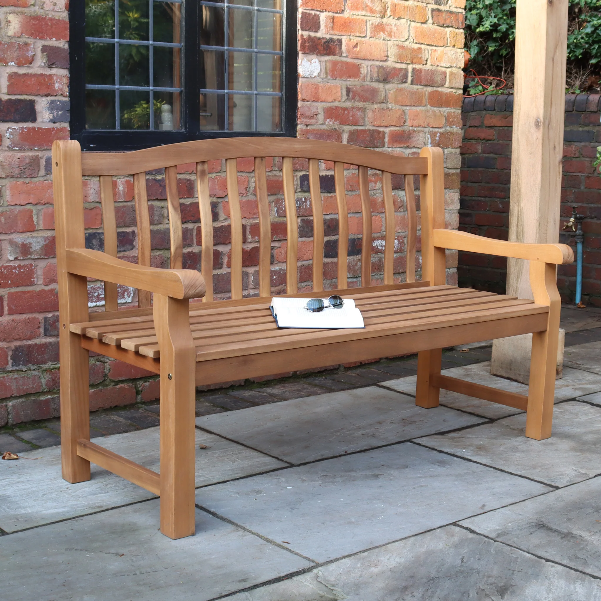 Lytham FSC Acacia 3 Seater Garden Bench - Image 3