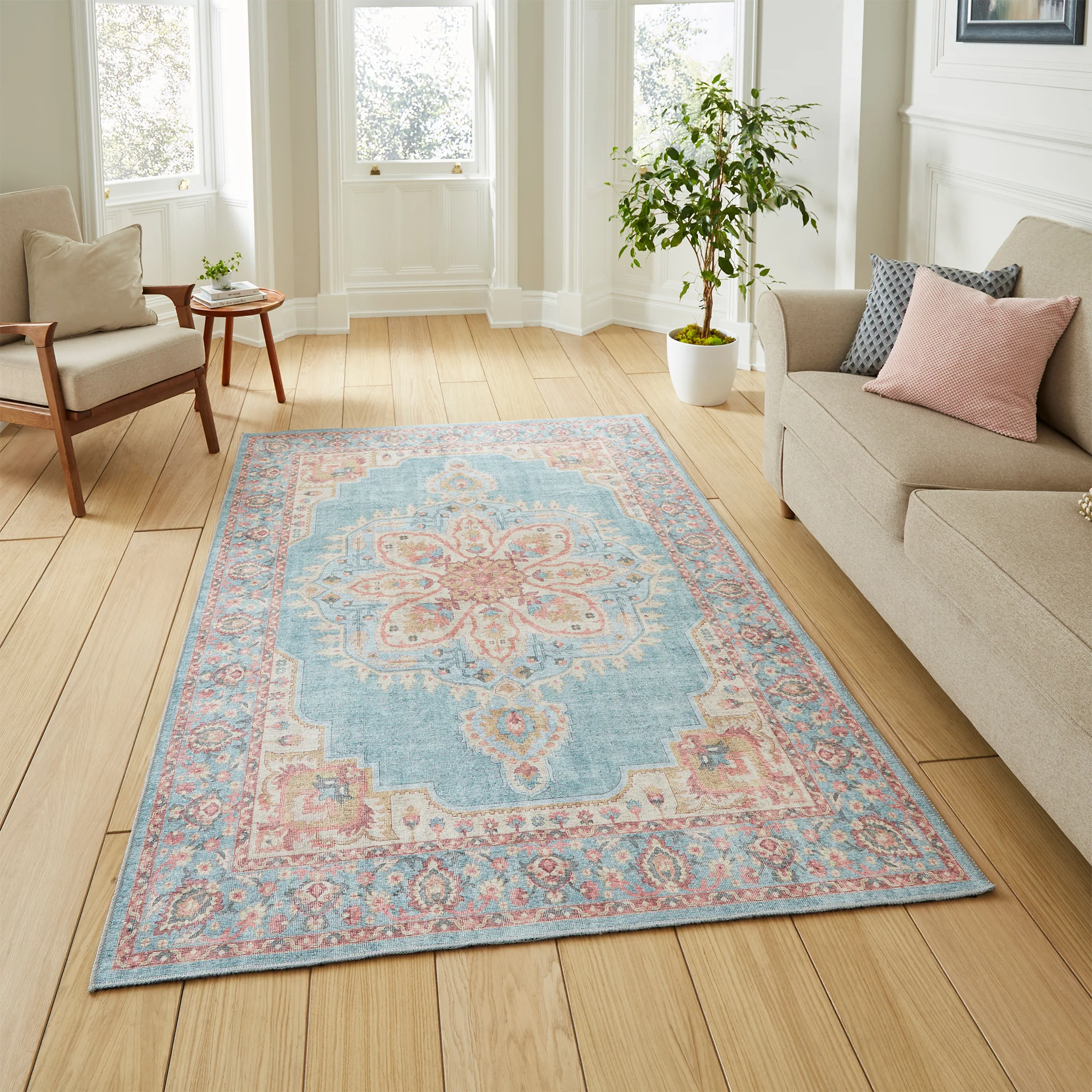 Madison Washable Vintage Inspired Rug - Image 11