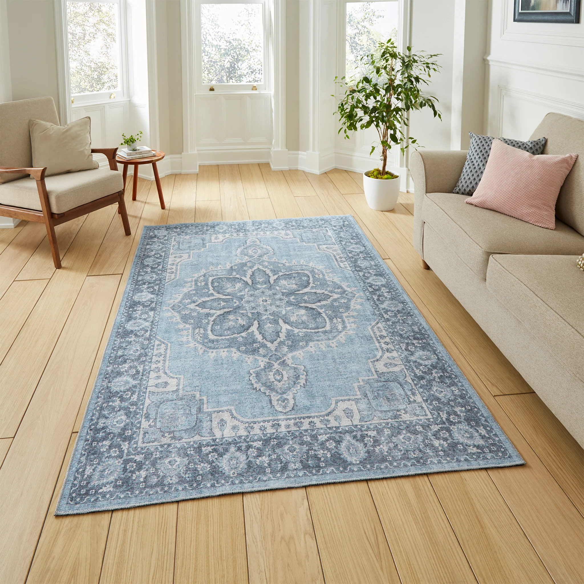 Madison Washable Vintage Inspired Rug - Image 2
