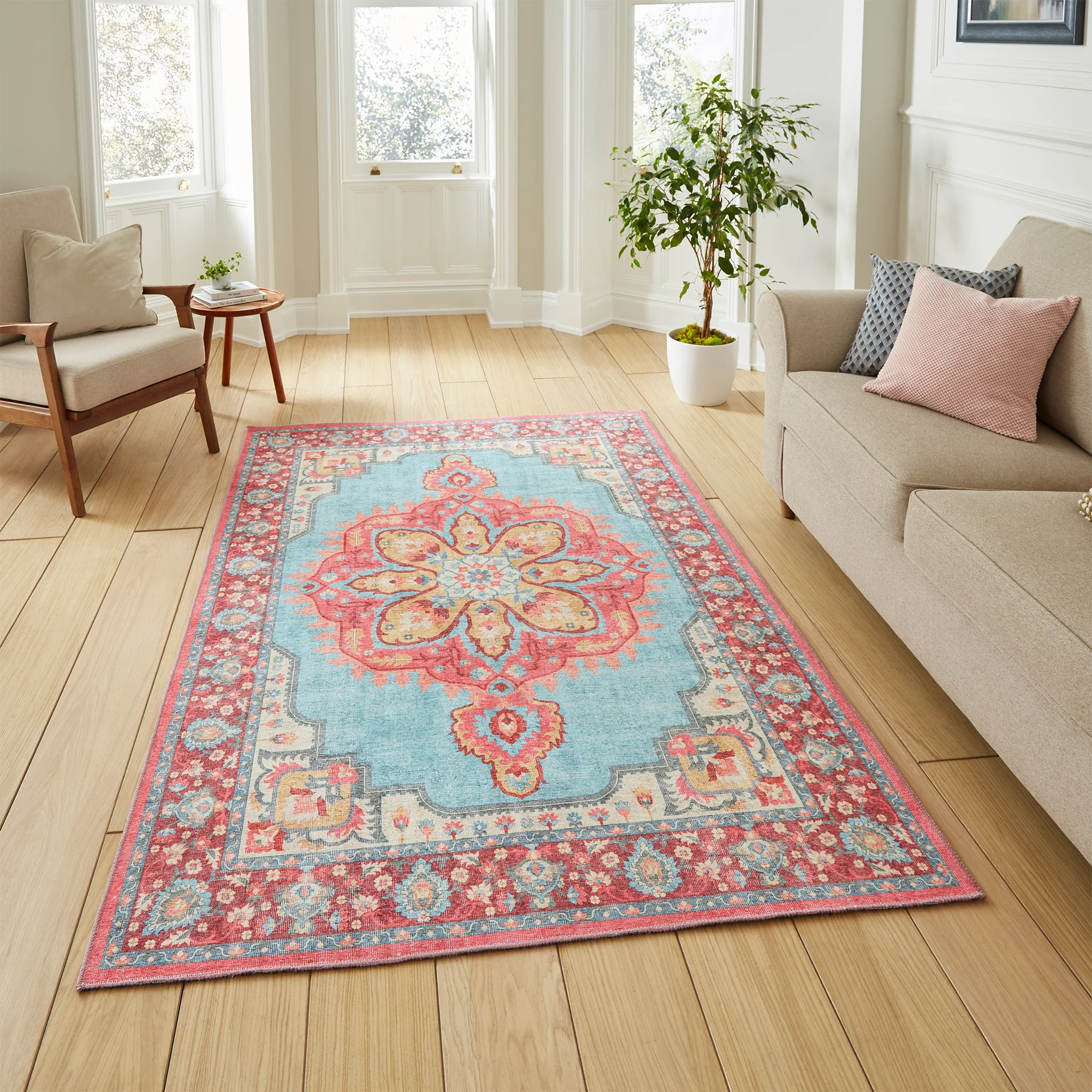 Madison Washable Vintage Inspired Rug - Image 20
