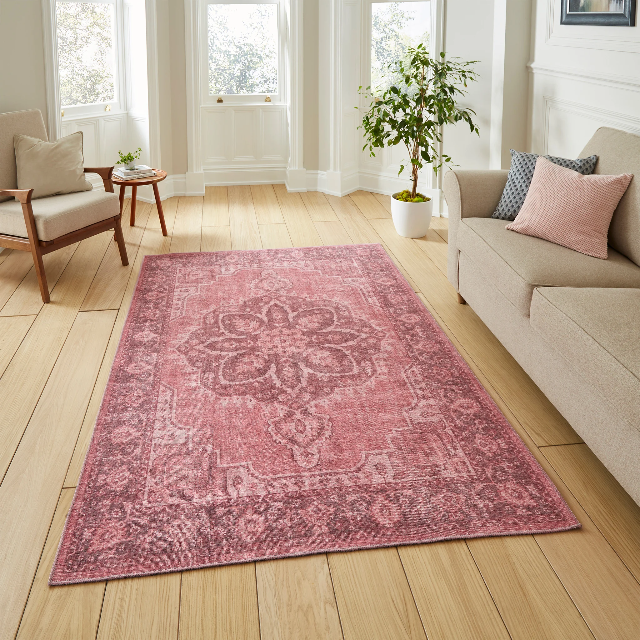 Madison Washable Vintage Inspired Rug - Image 56