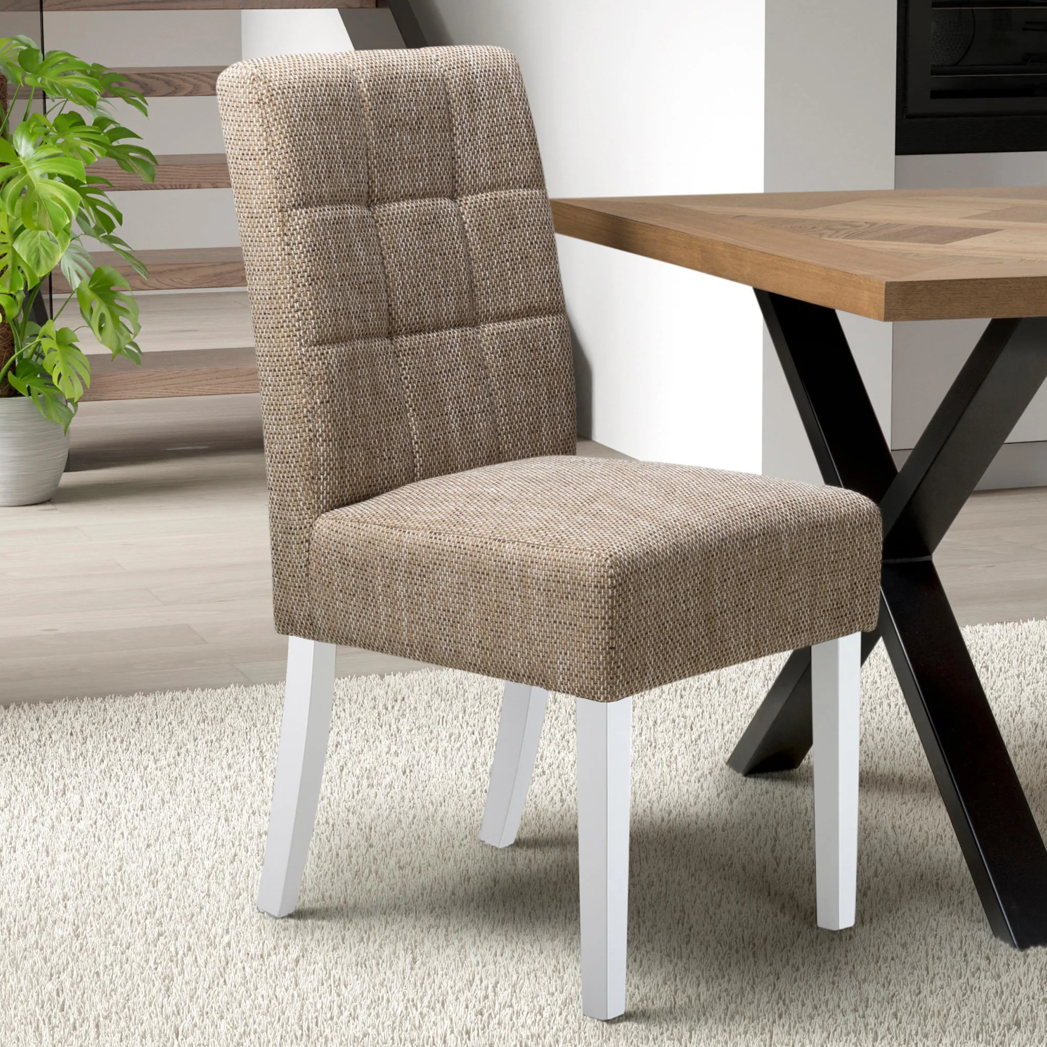 Madoc Waffle Stitch Dining Chair - Image 14