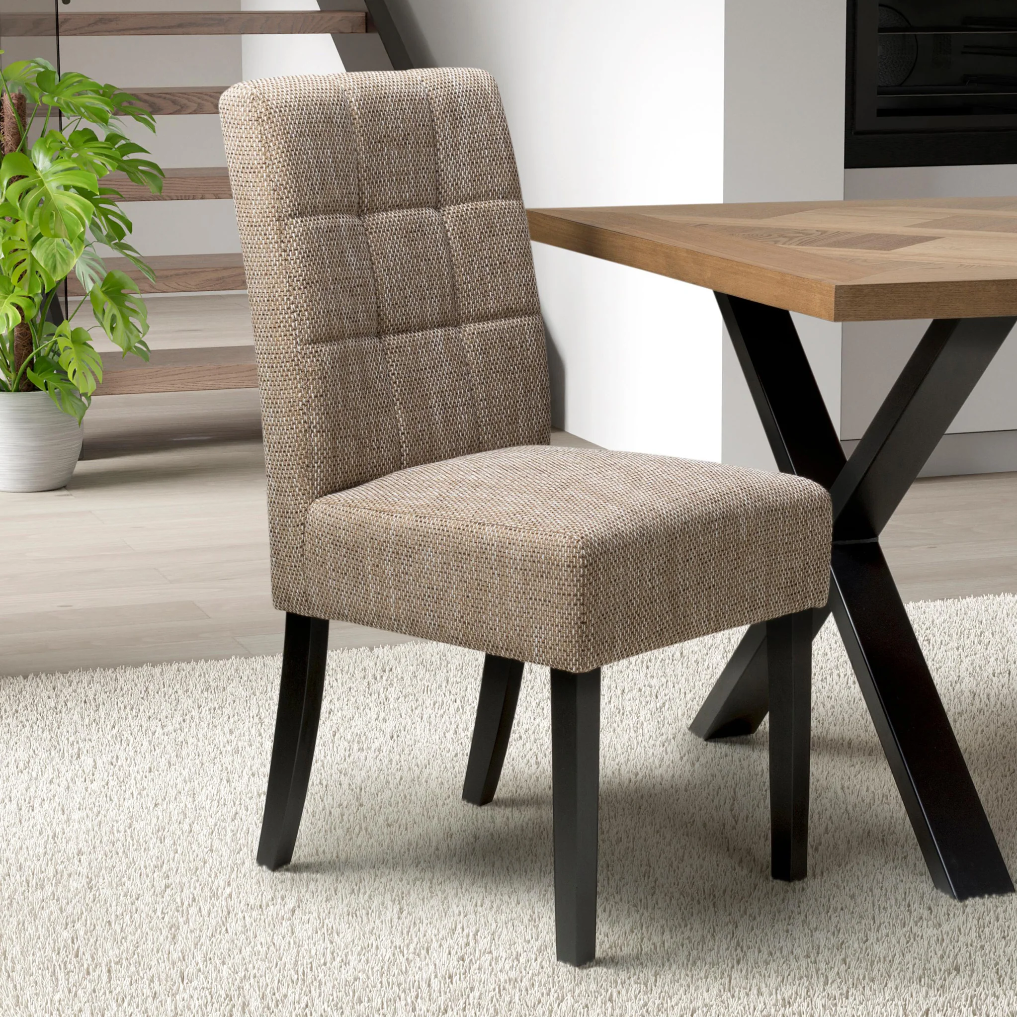 Madoc Waffle Stitch Dining Chair - Image 8