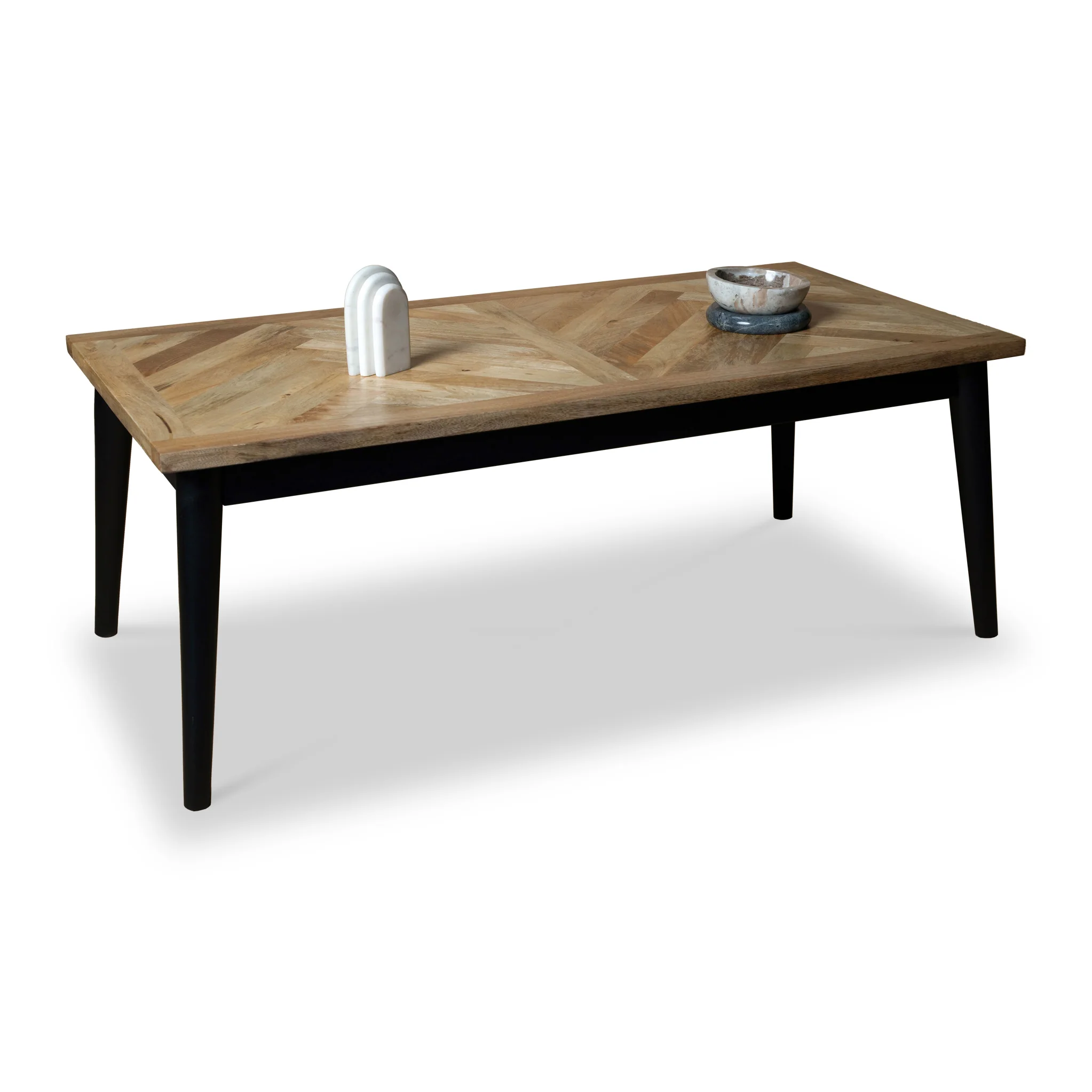 Maeko Parquet Mango Wood Coffee Table - Image 3