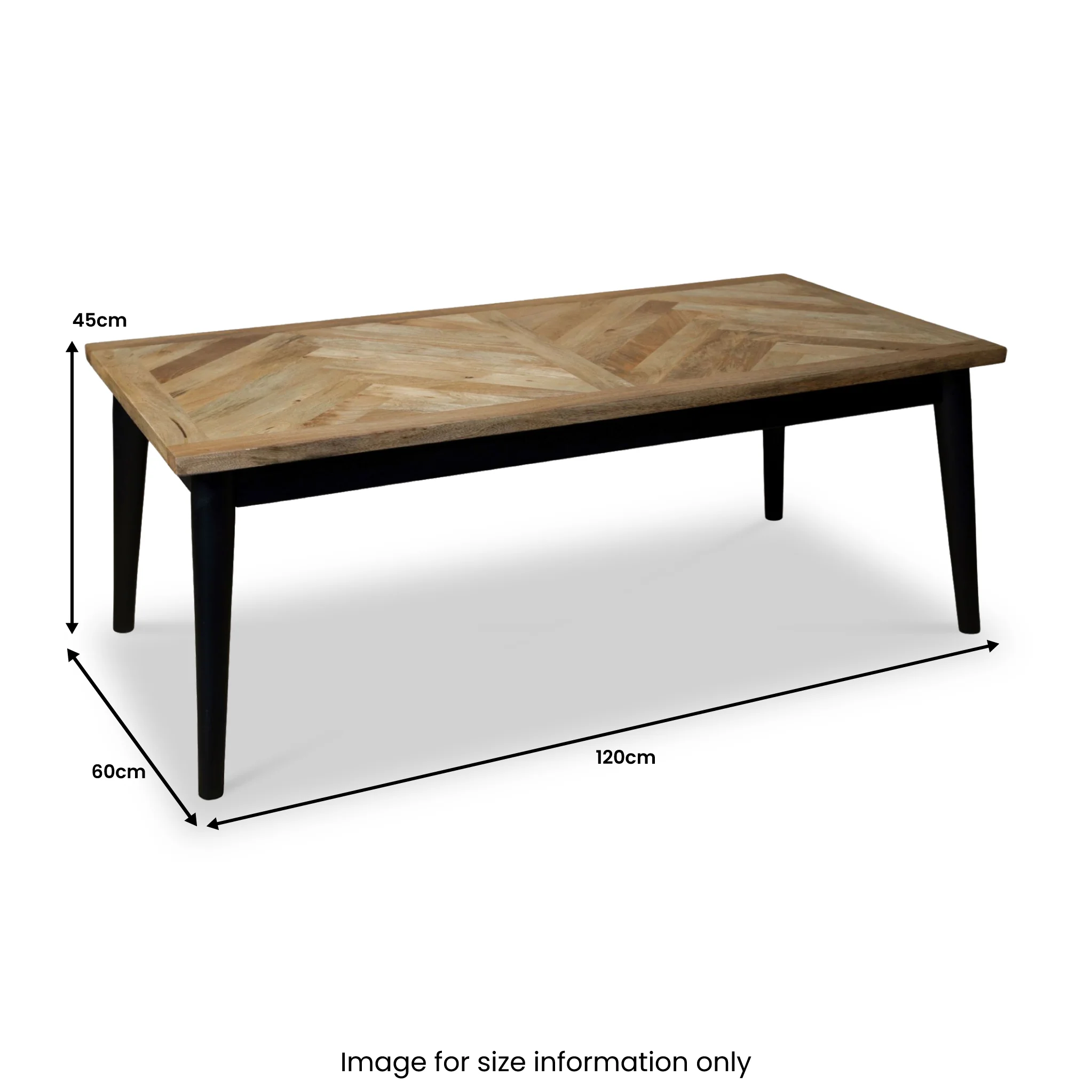 Maeko Parquet Mango Wood Coffee Table - Image 7