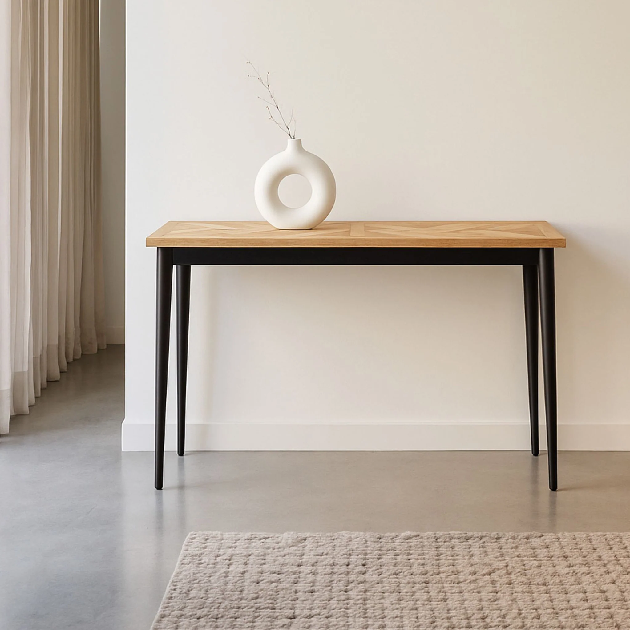 Maeko Parquet Mango Wood Console Table - Image 2