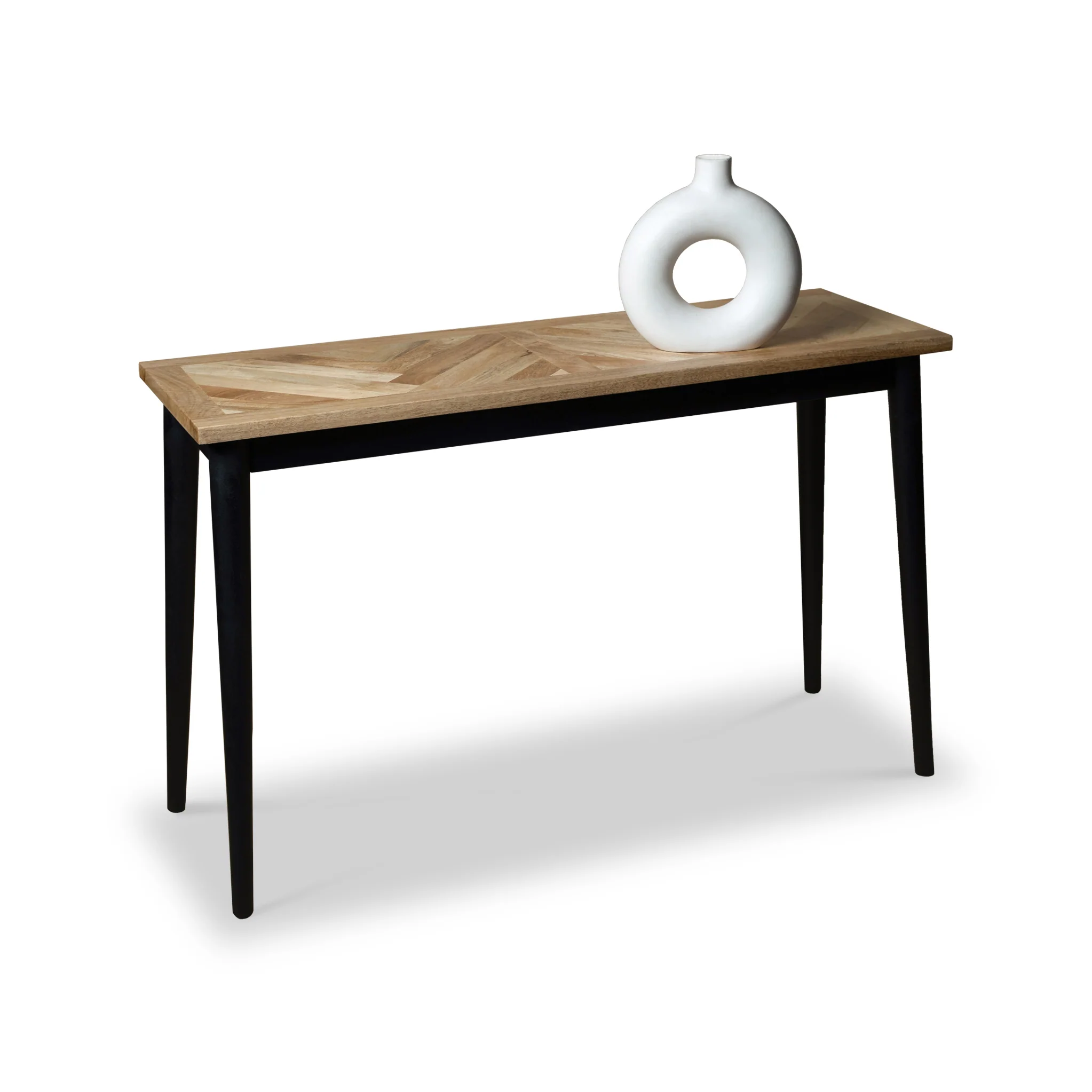 Maeko Parquet Mango Wood Console Table - Image 3