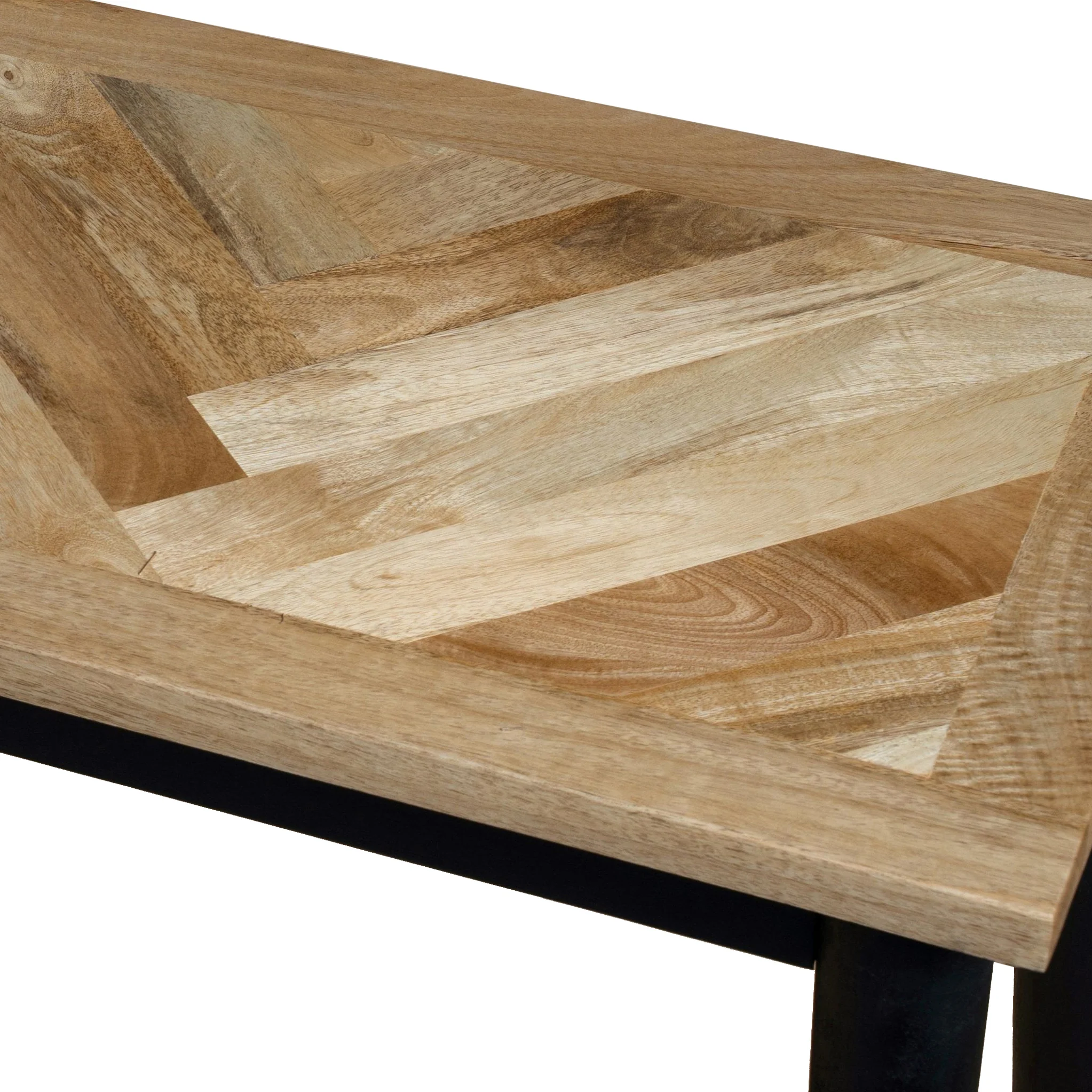 Maeko Parquet Mango Wood Console Table - Image 6