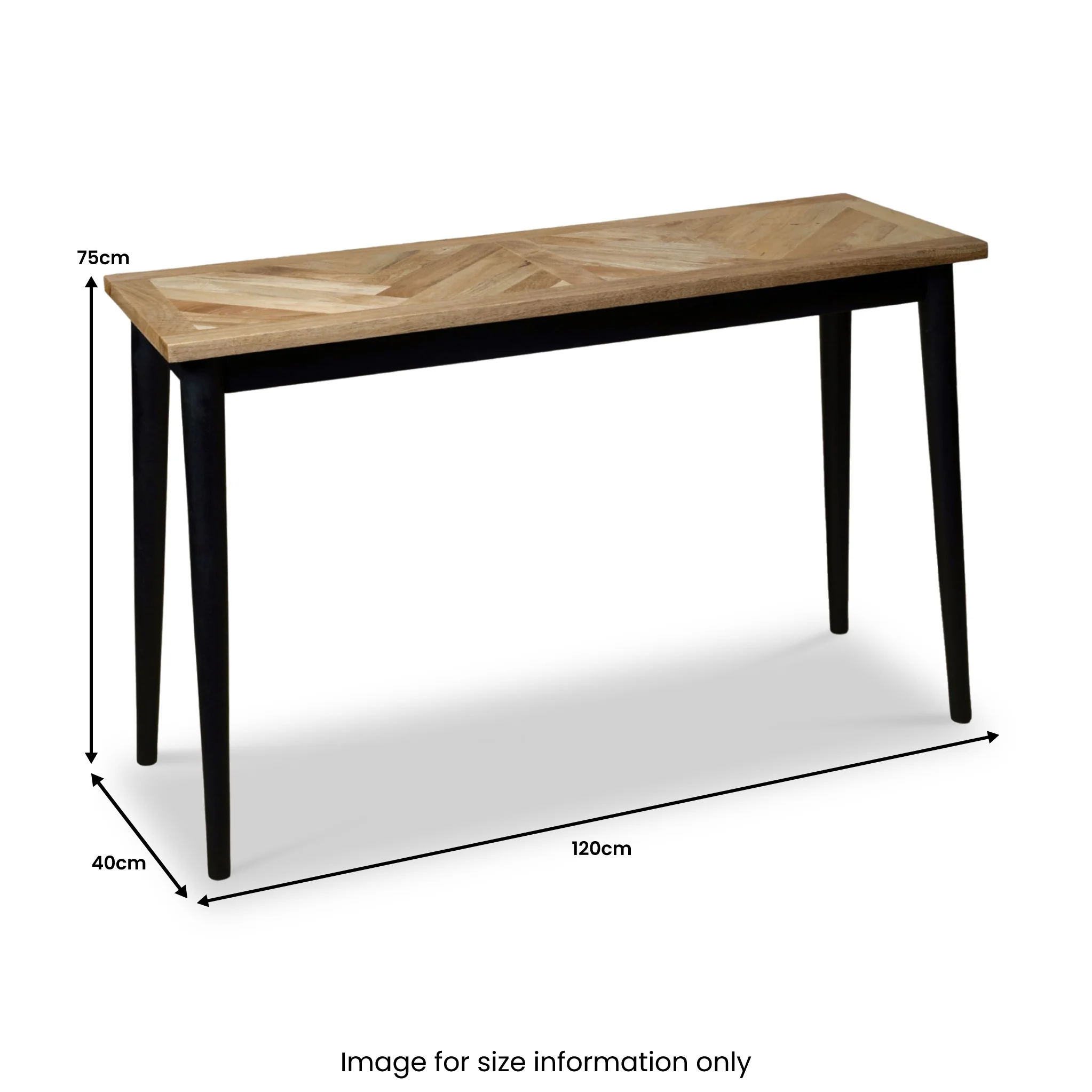 Maeko Parquet Mango Wood Console Table - Image 7