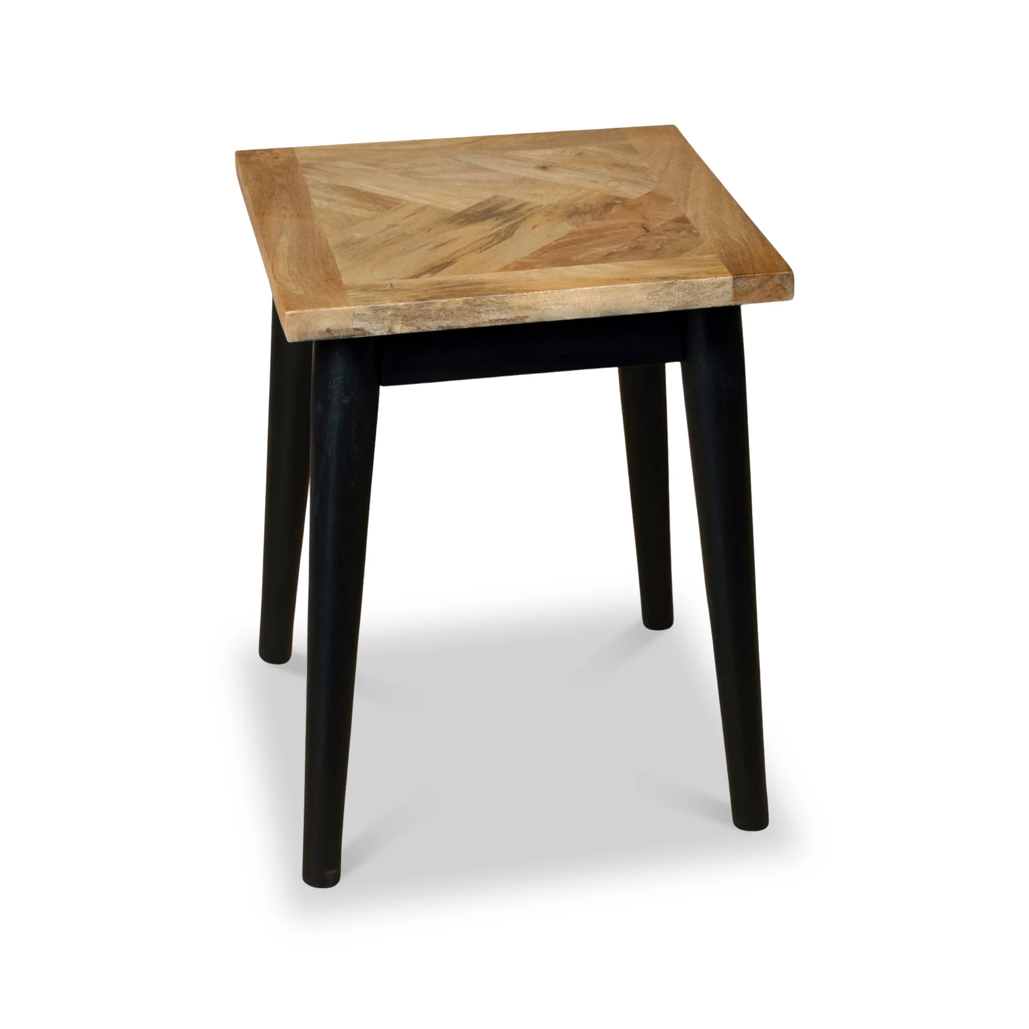 Maeko Parquet Mango Wood Lamp Table - Image 3