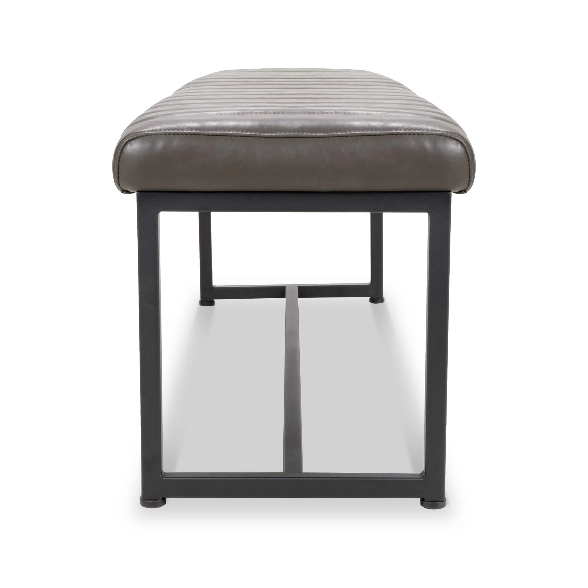 Maelis Grey Faux Leather Dining Bench - Image 5