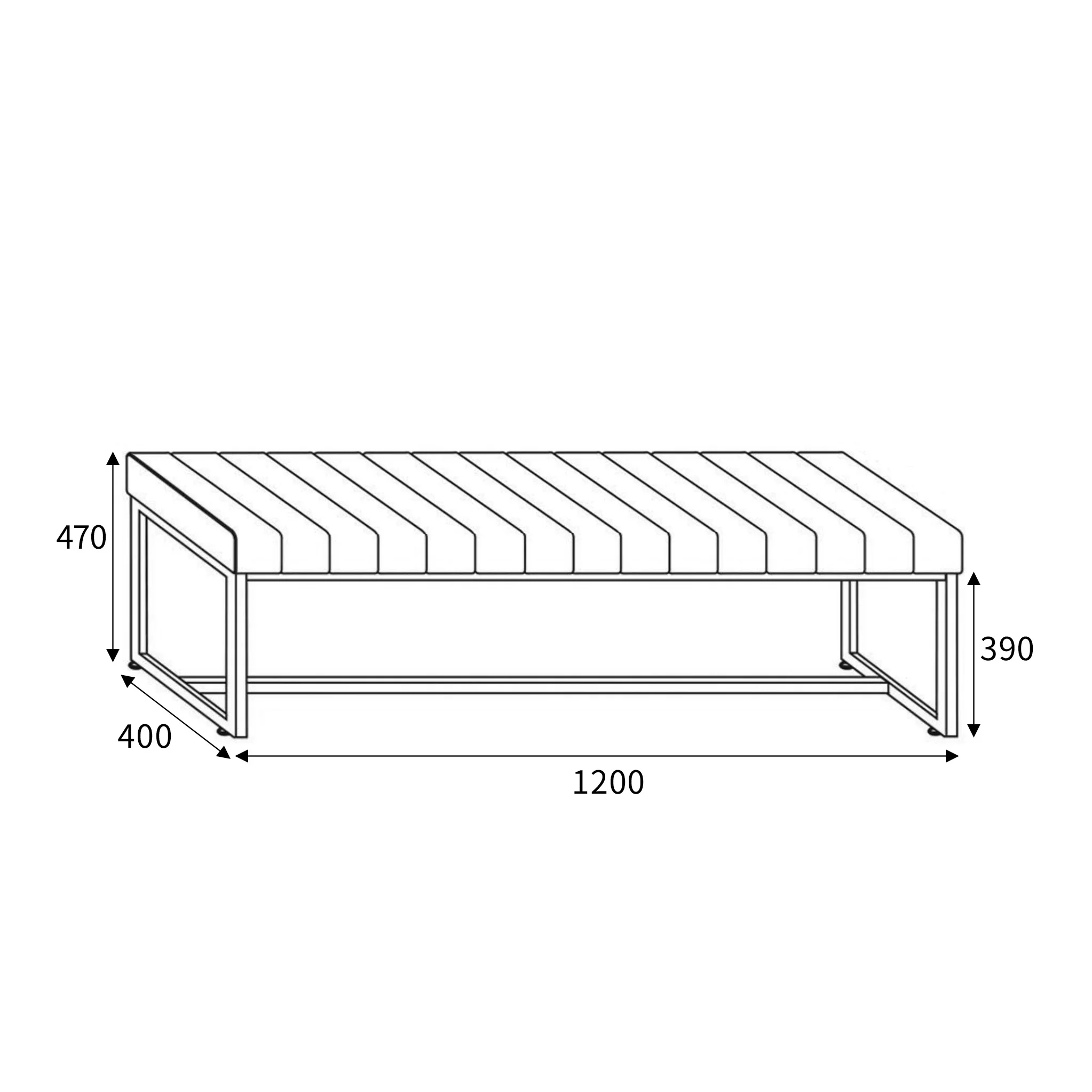 Maelis Grey Faux Leather Dining Bench - Image 8