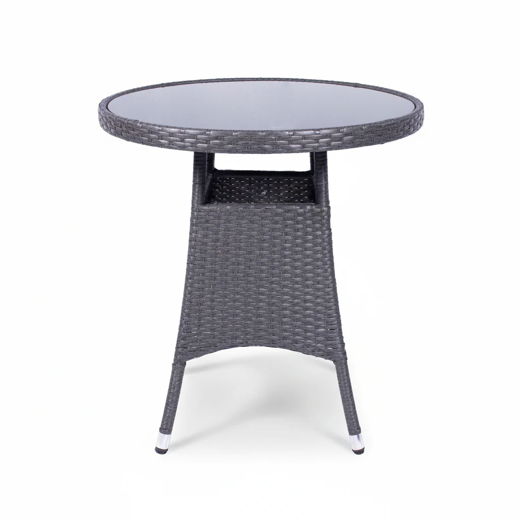 Malaga 2 Seat Deluxe Stacking Rattan Bistro Set - Image 6