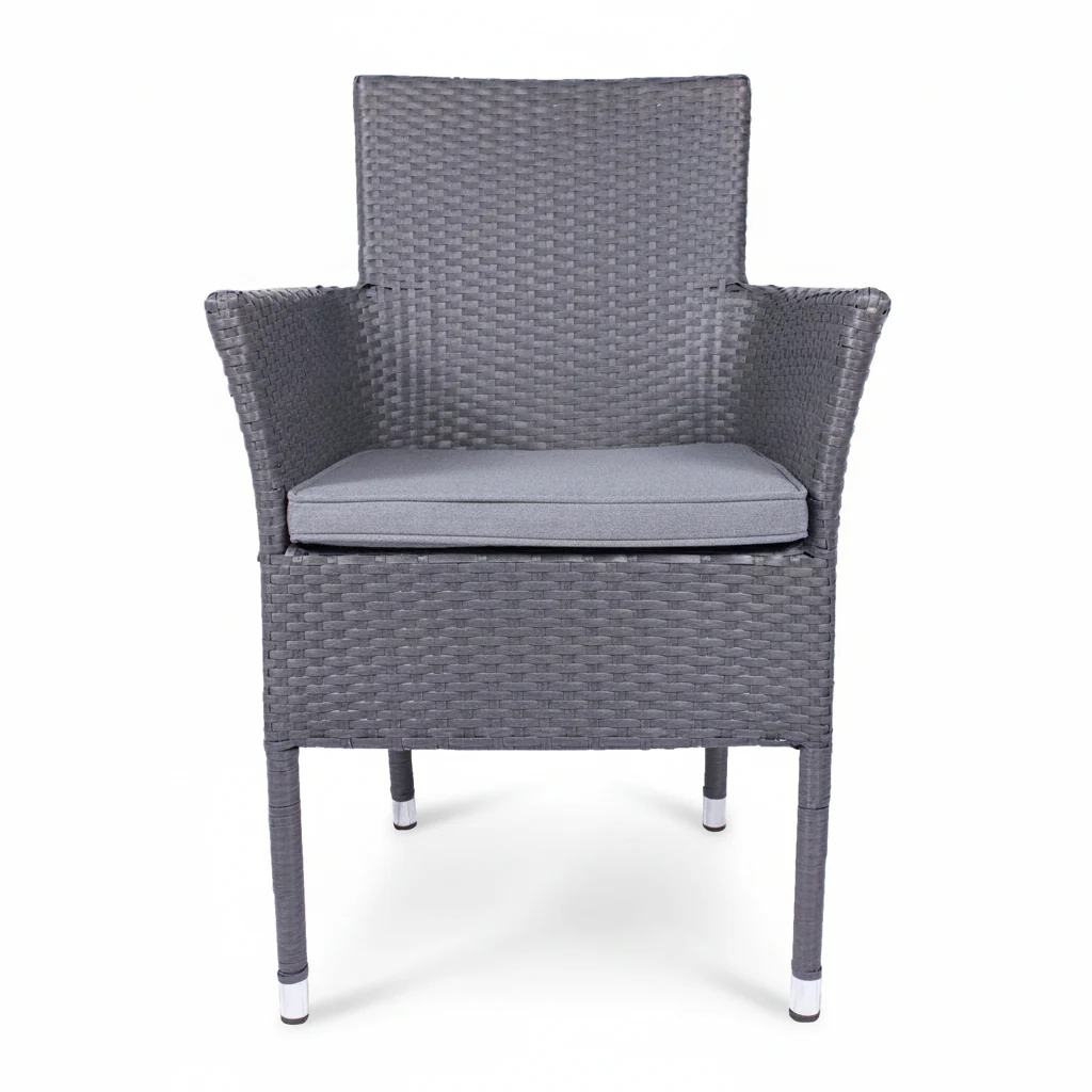 Malaga 2 Seat Deluxe Stacking Rattan Bistro Set - Image 7
