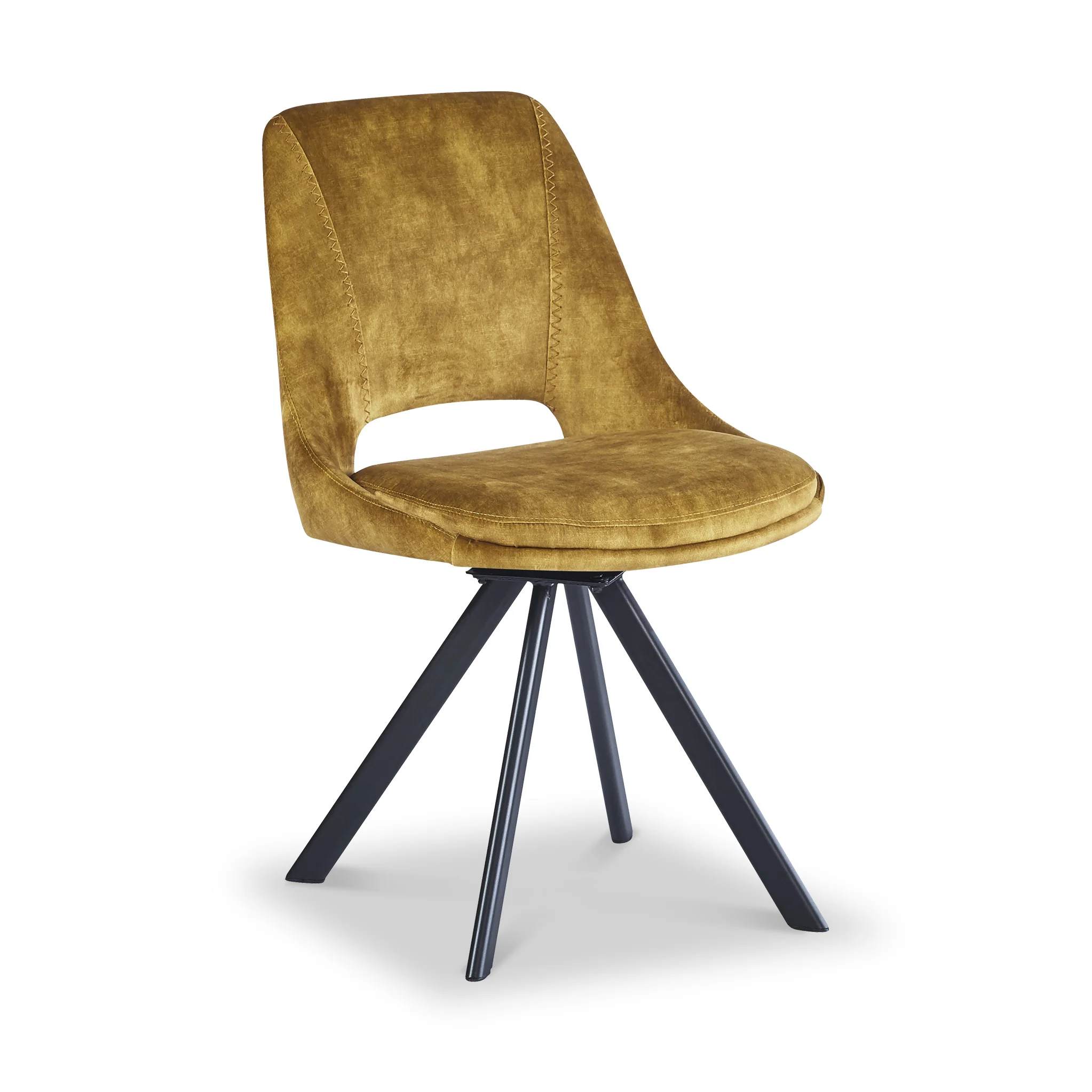 Malvern Velvet Swivel Dining Chair - Image 10