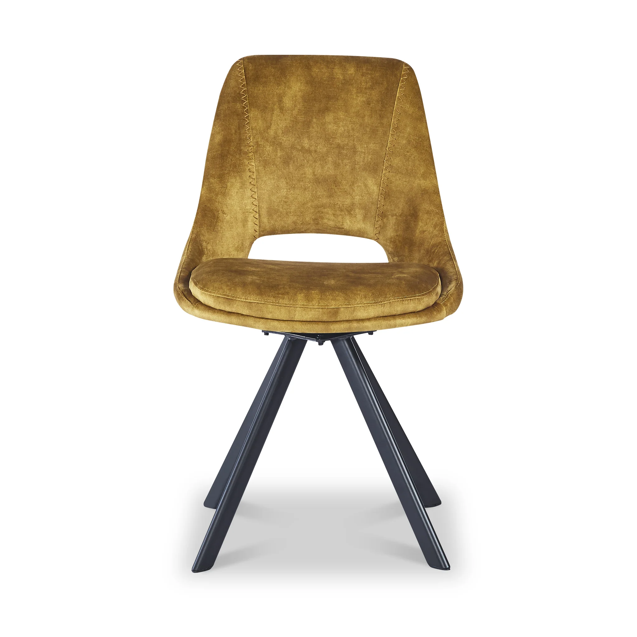 Malvern Velvet Swivel Dining Chair - Image 12