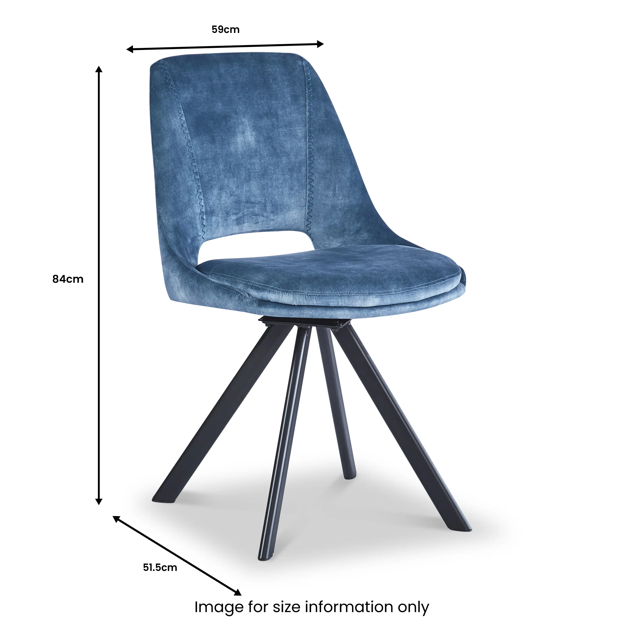 Malvern Velvet Swivel Dining Chair - Image 15