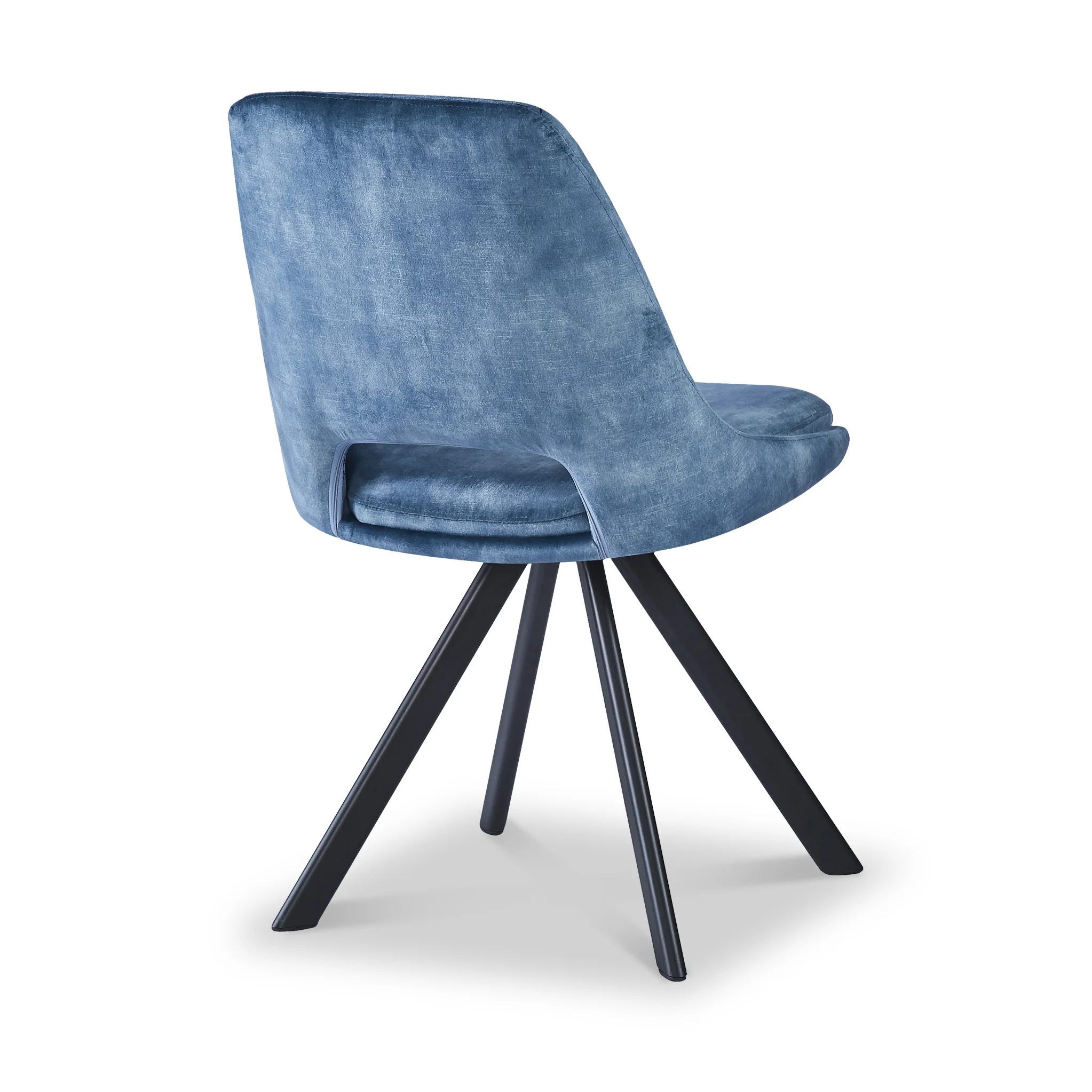 Malvern Velvet Swivel Dining Chair - Image 3