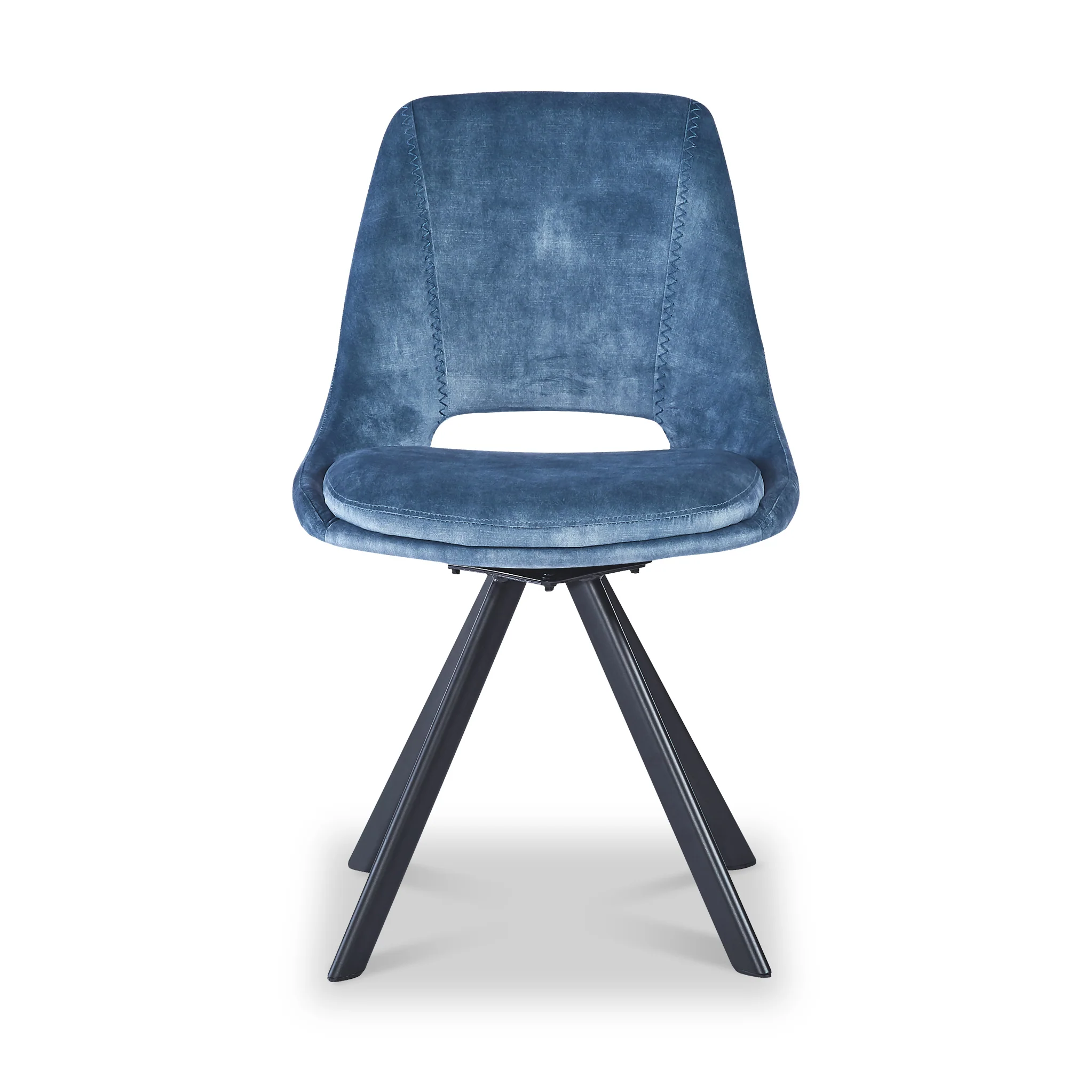 Malvern Velvet Swivel Dining Chair - Image 4