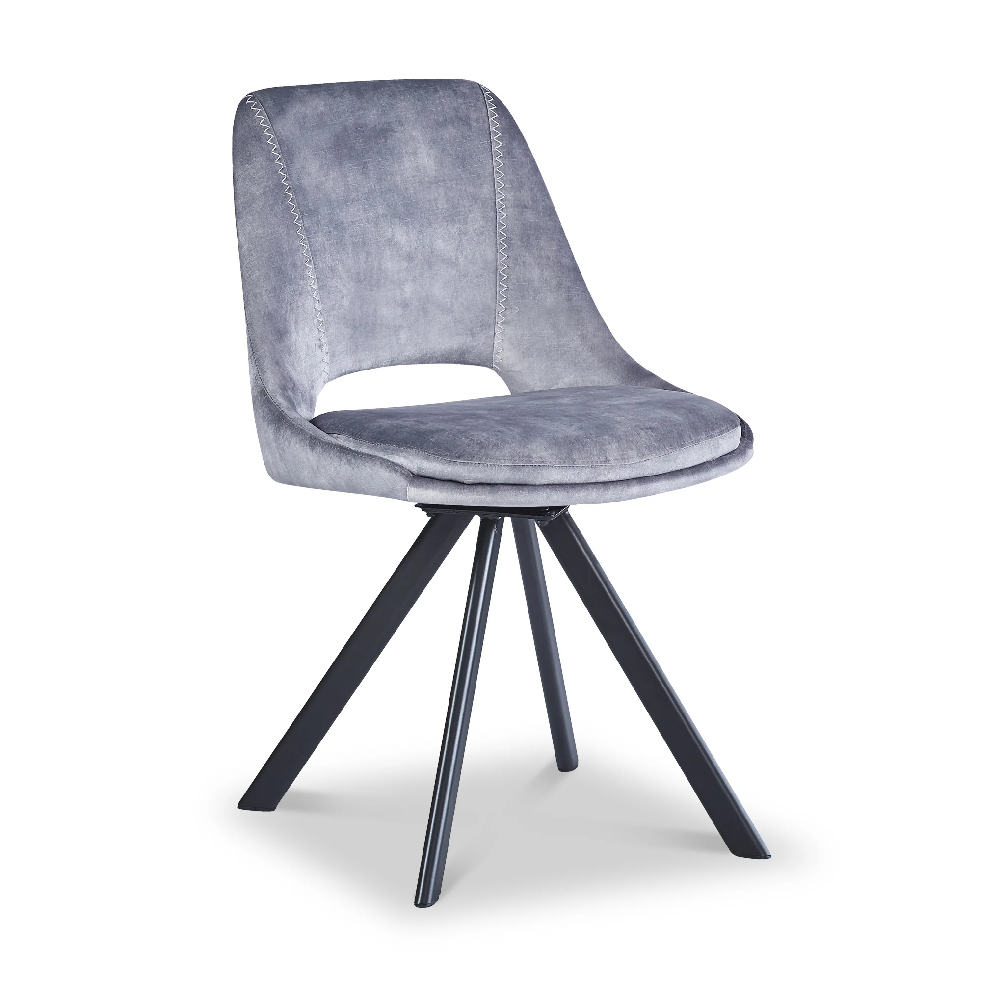 Malvern Velvet Swivel Dining Chair - Image 6