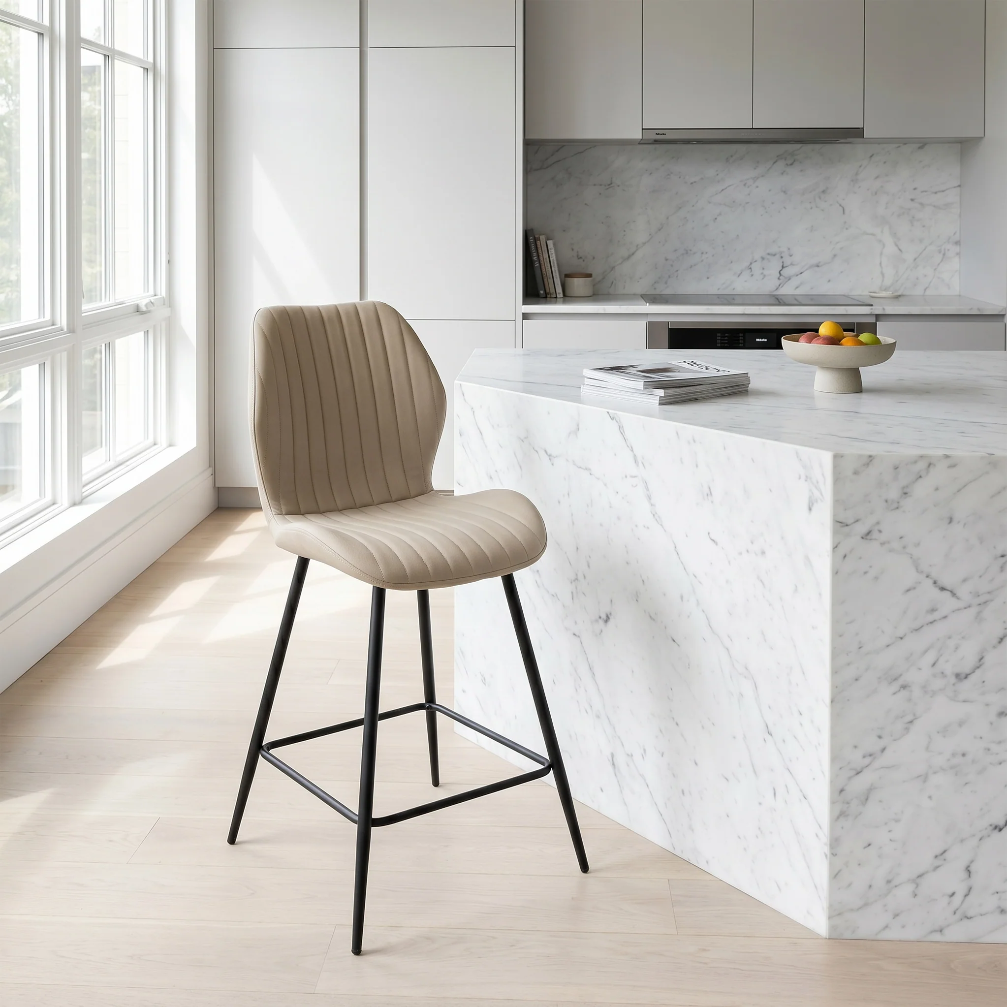 Manuelle Faux Leather Bar Stool - Image 2
