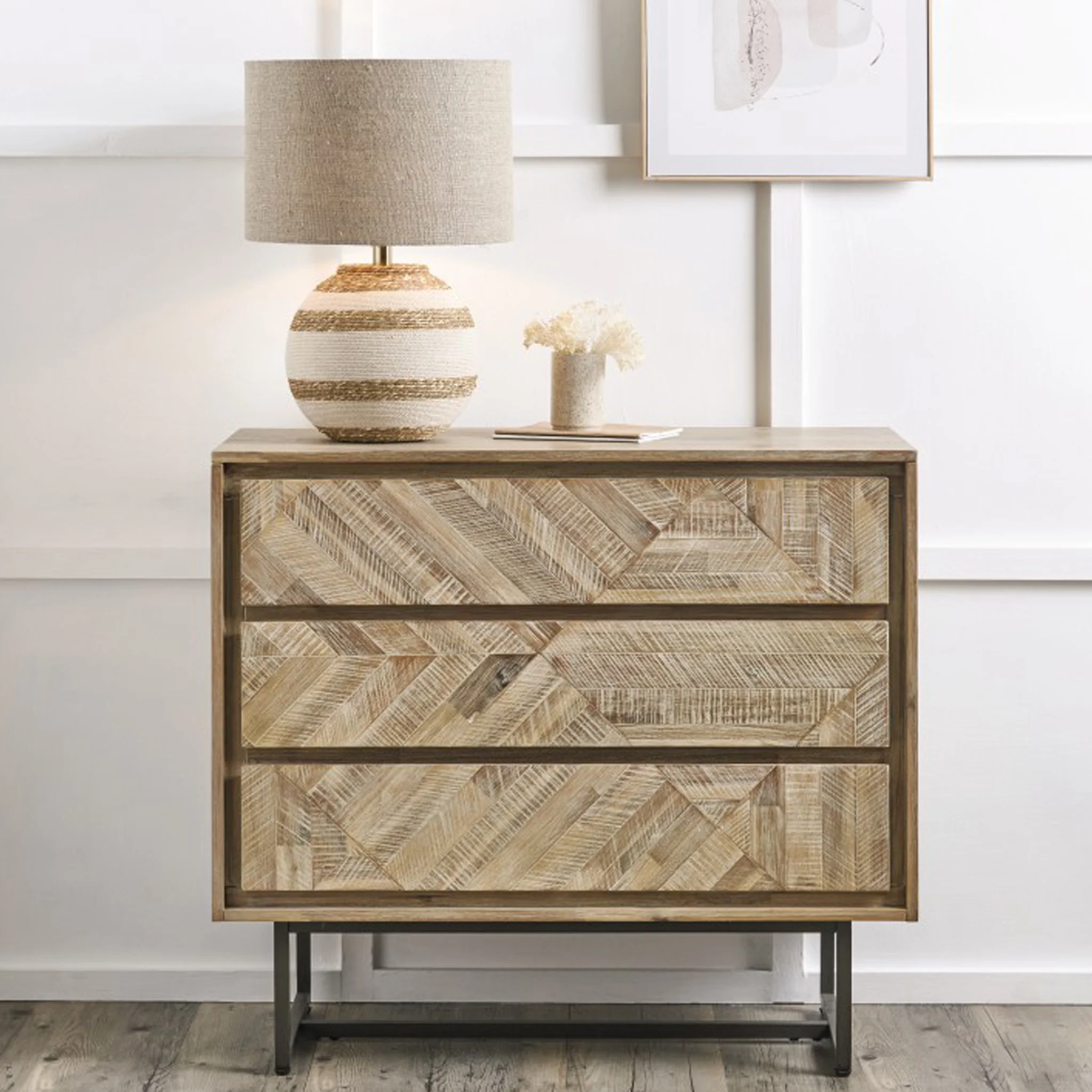 Marca Sand Wash Acacia 3 Drawer Chest - Image 2