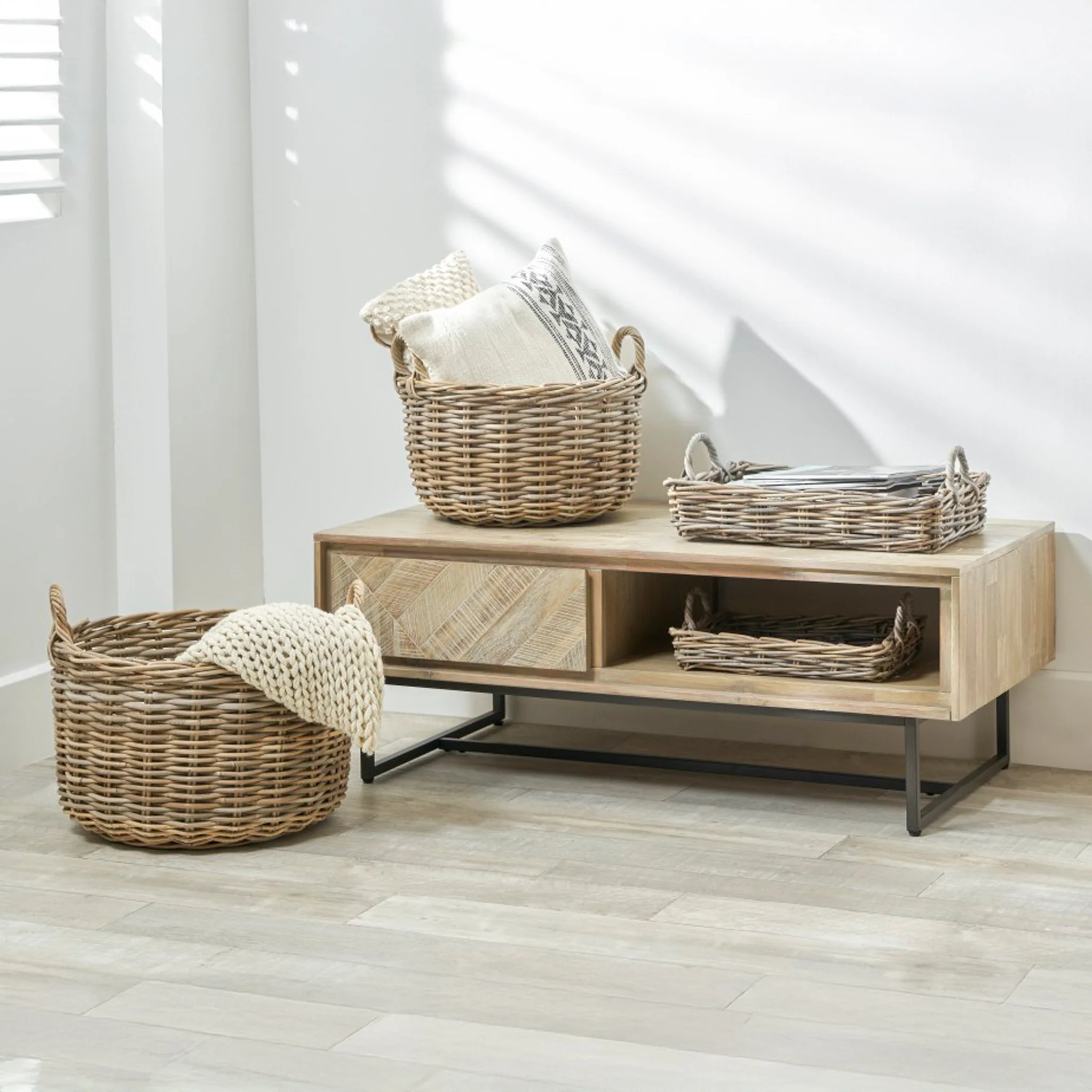 Marca Sand Wash Acacia Coffee Table - Image 2