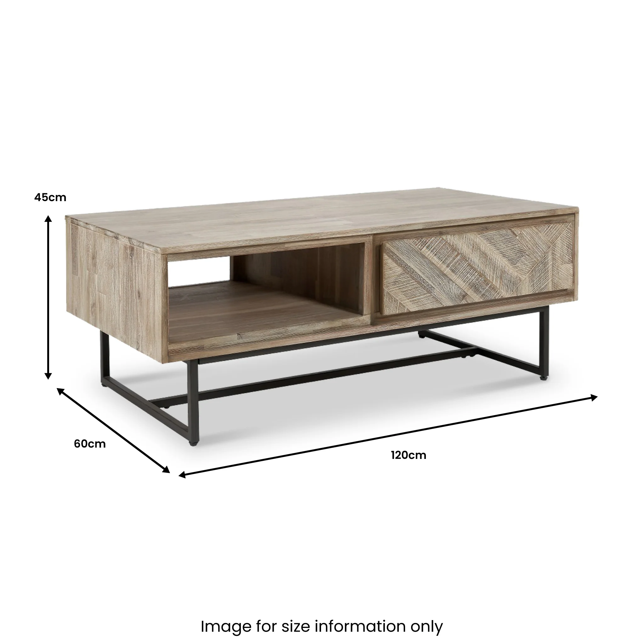 Marca Sand Wash Acacia Coffee Table - Image 8