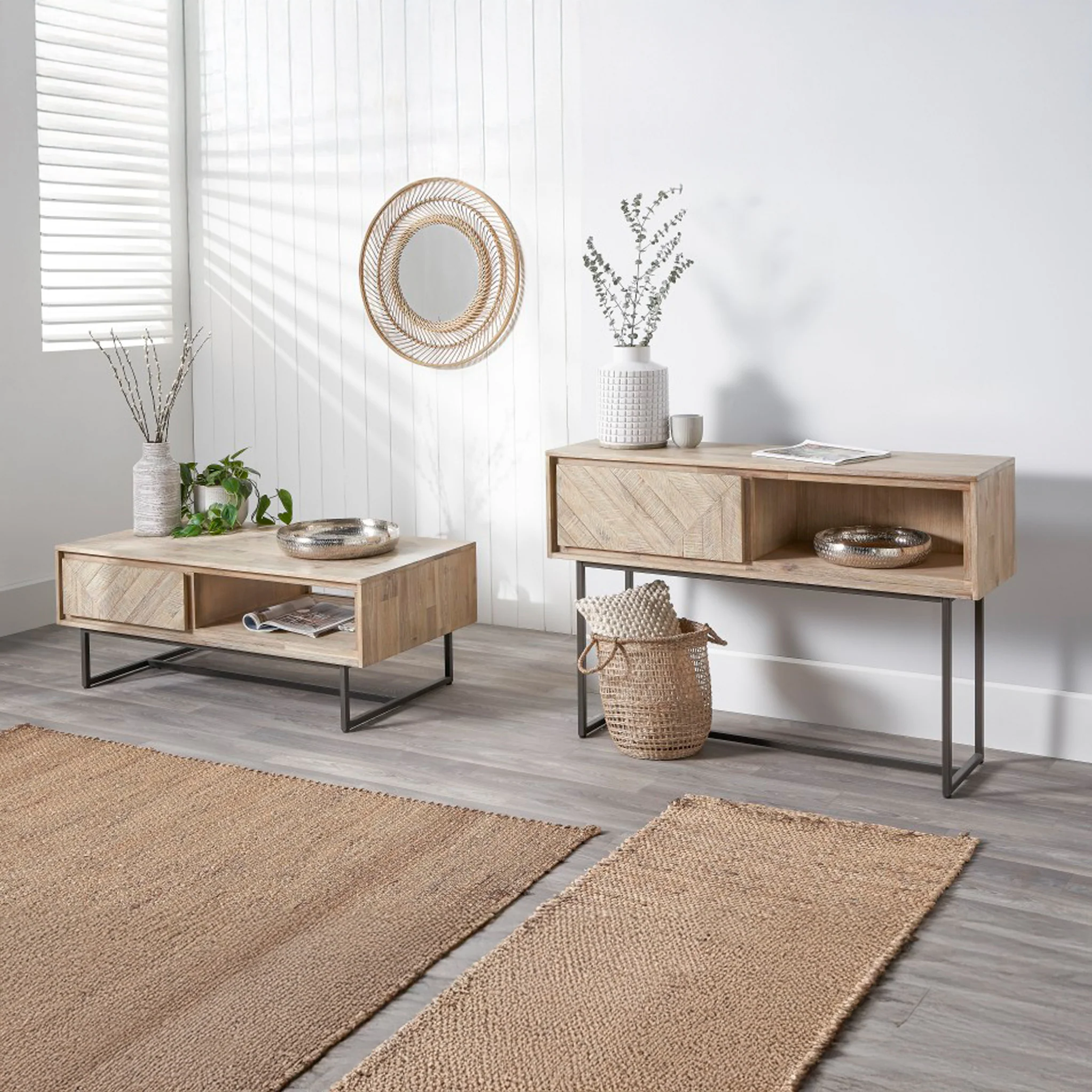 Marca Sand Wash Acacia Console Table - Image 7