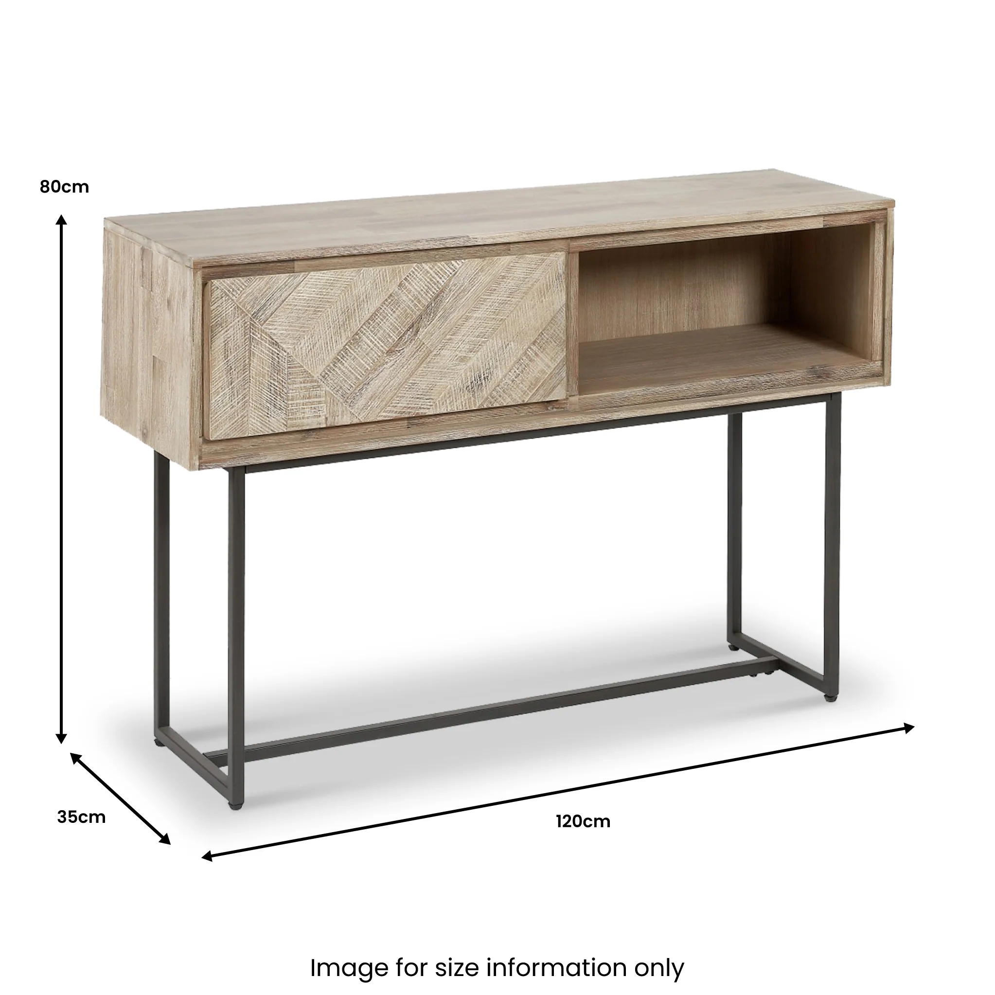 Marca Sand Wash Acacia Console Table - Image 9