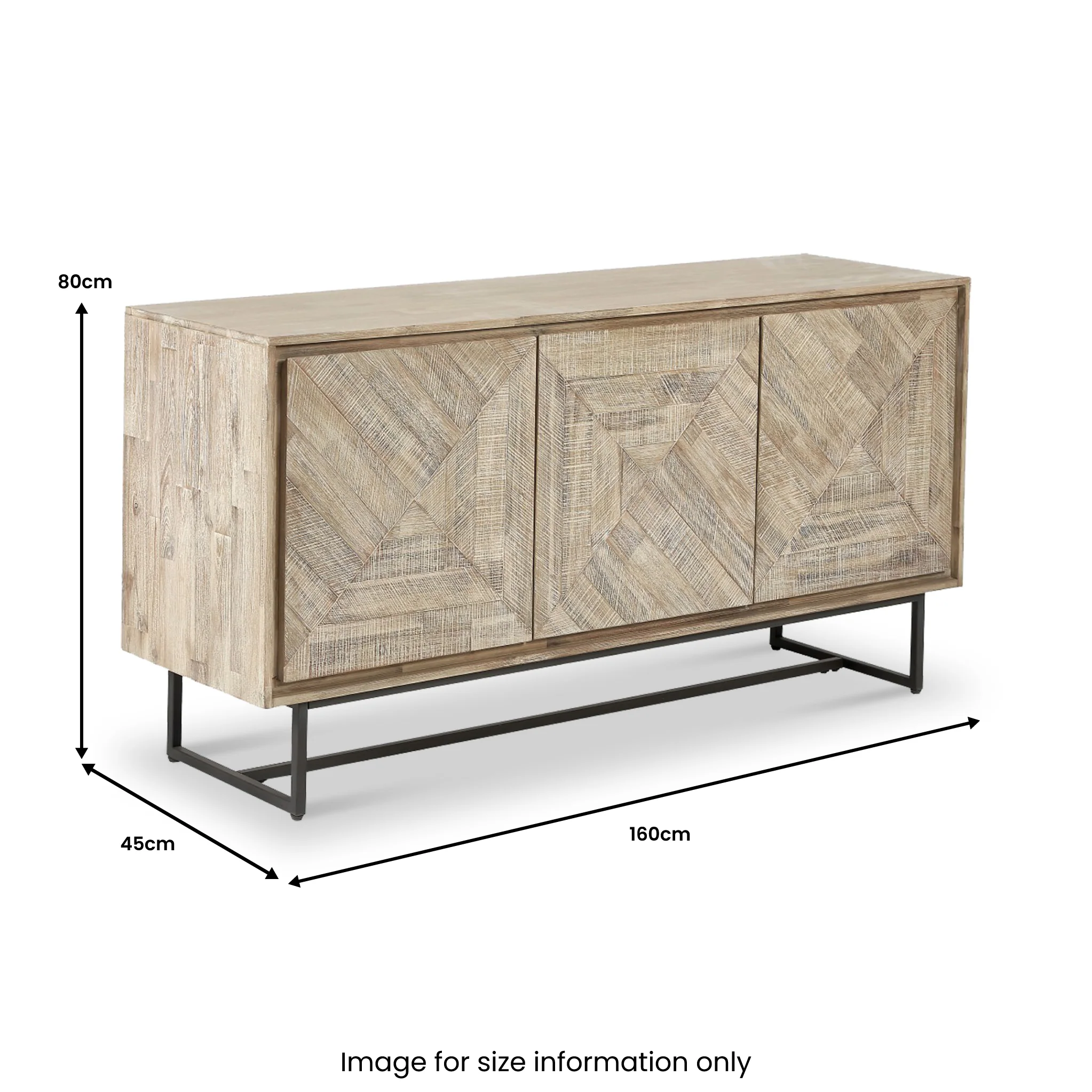 Marca Sand Wash Acacia Large Sideboard - Image 9