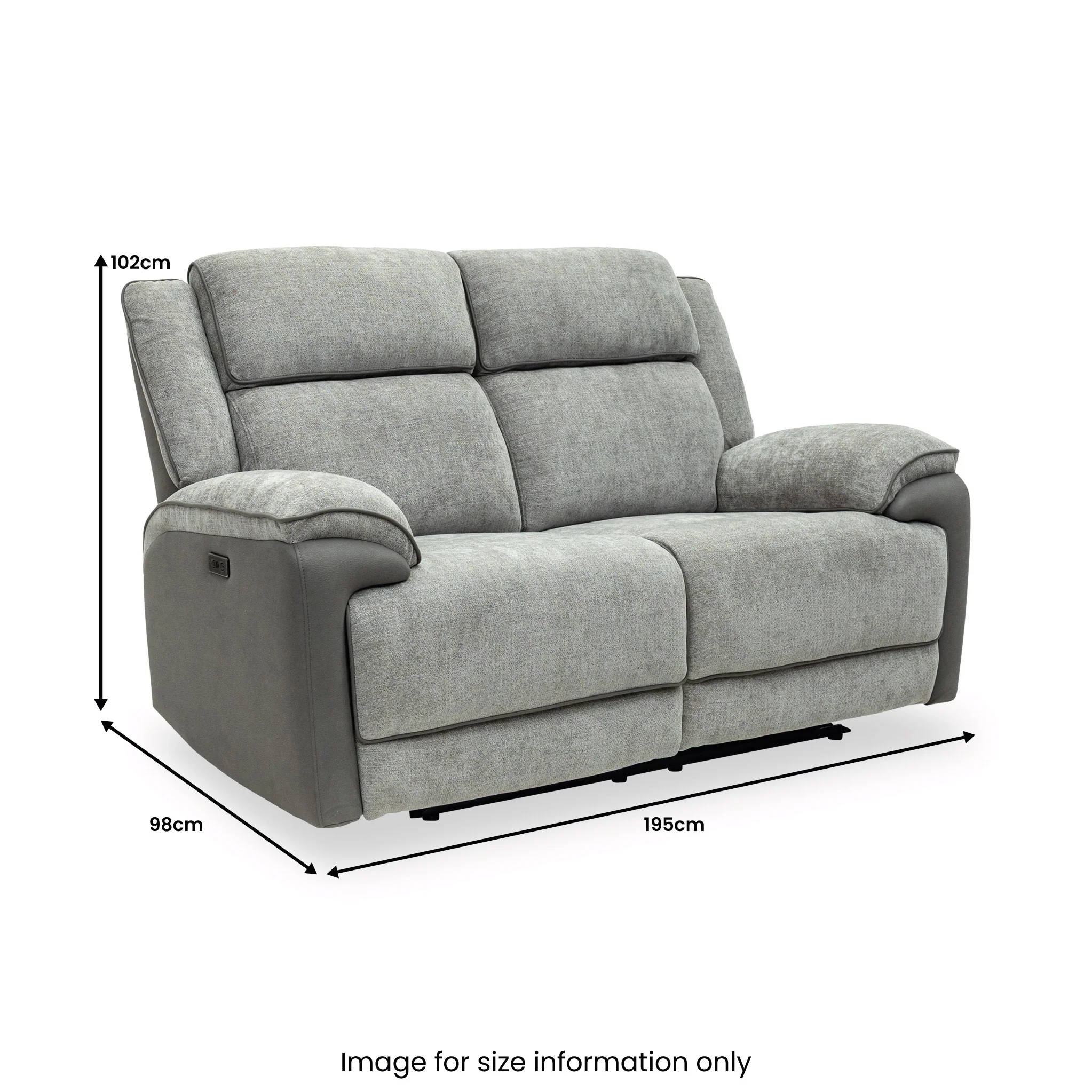 Marcell Power Recliner 2 Seater Sofa - Image 8