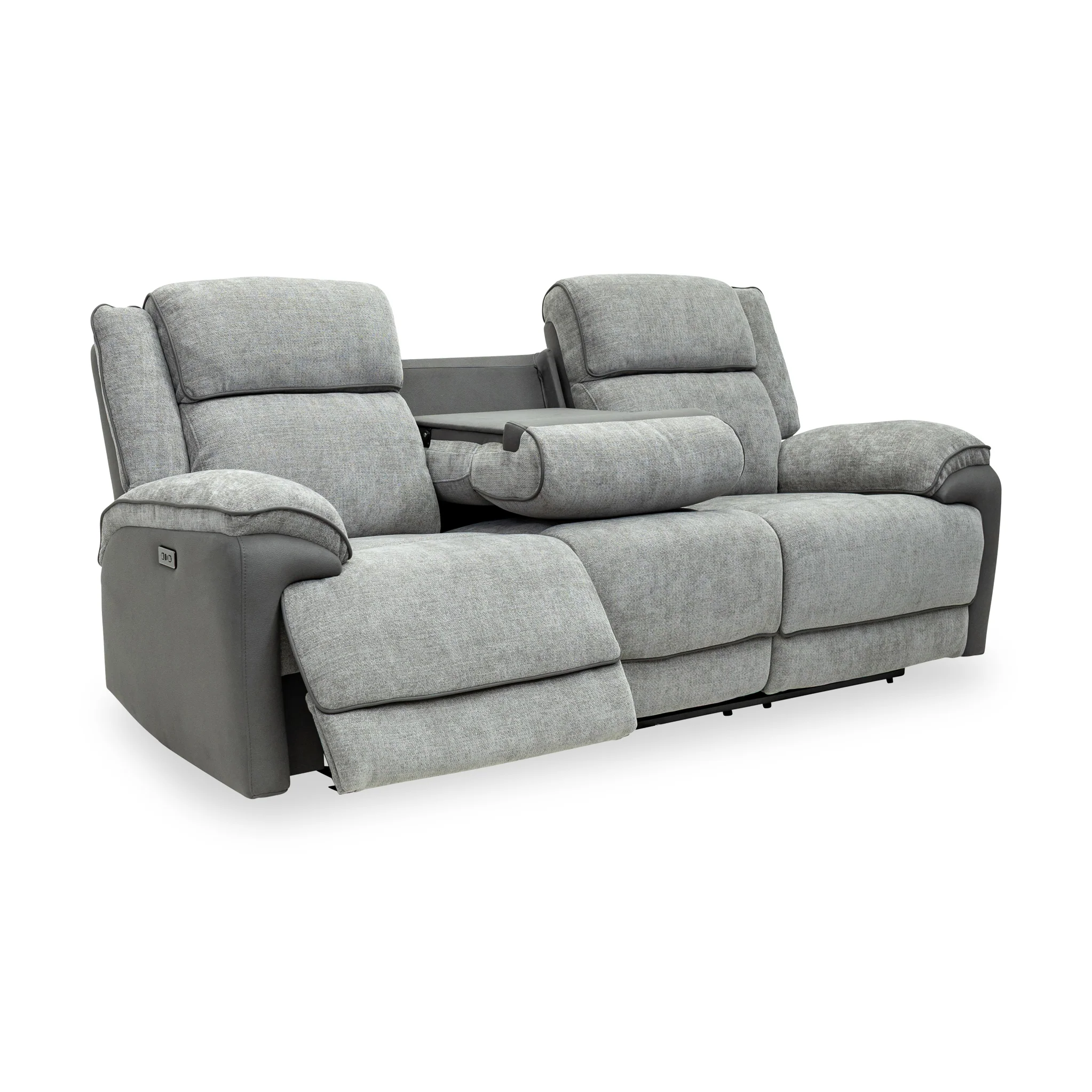 Marcell Power Recliner 3 Seater Sofa With Console - Image 4