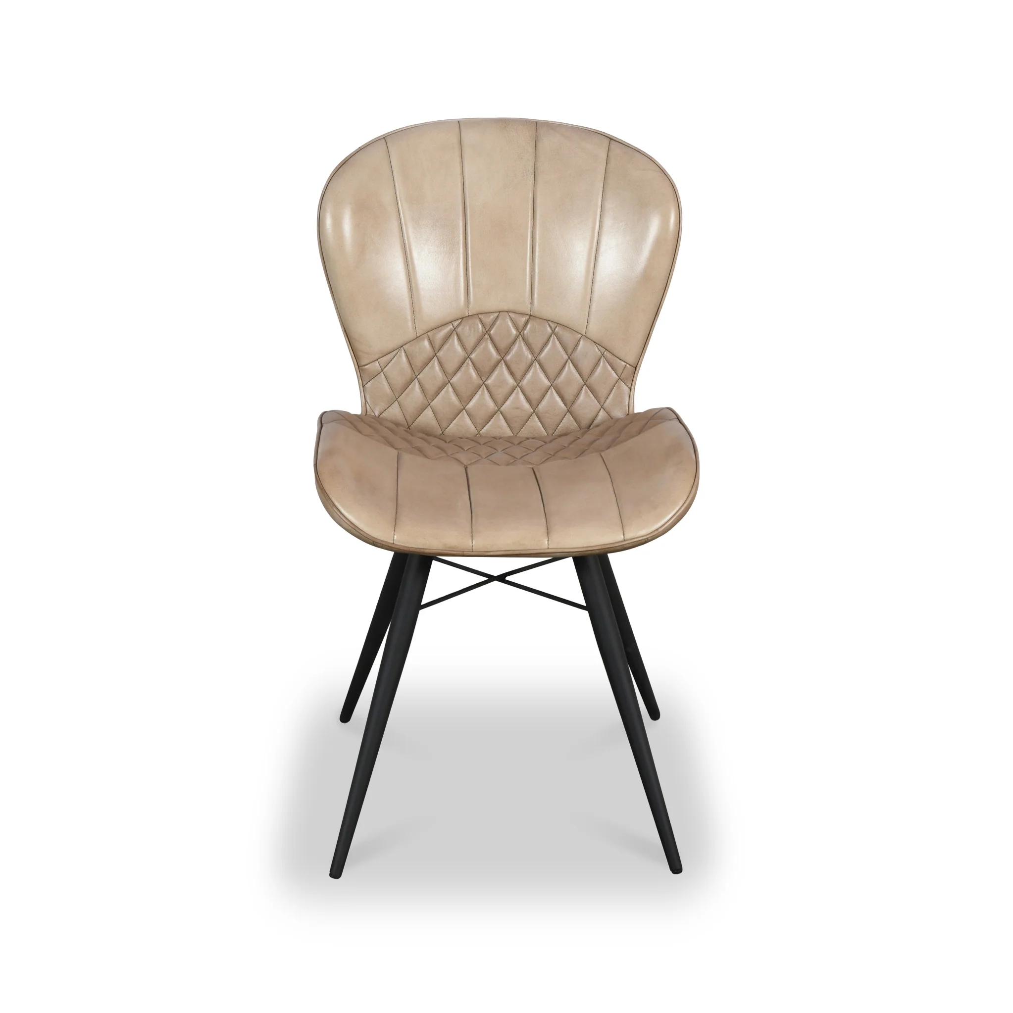 Marcha Curved Leather Seat Dining Chair - Image 4