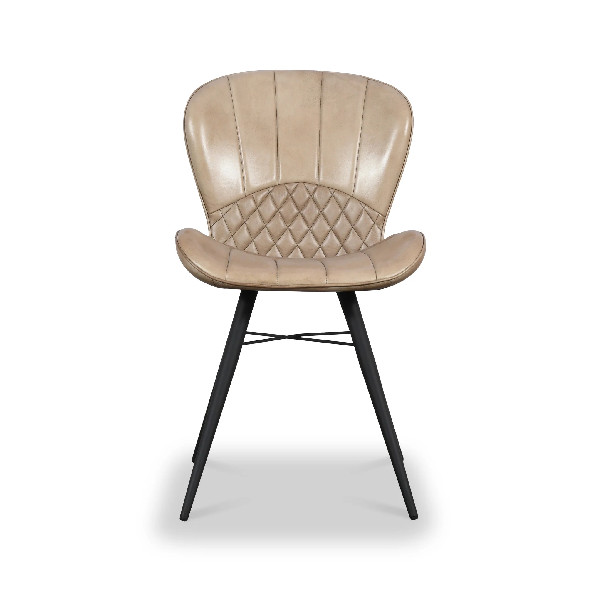 Marcha Curved Leather Seat Dining Chair - Image 5