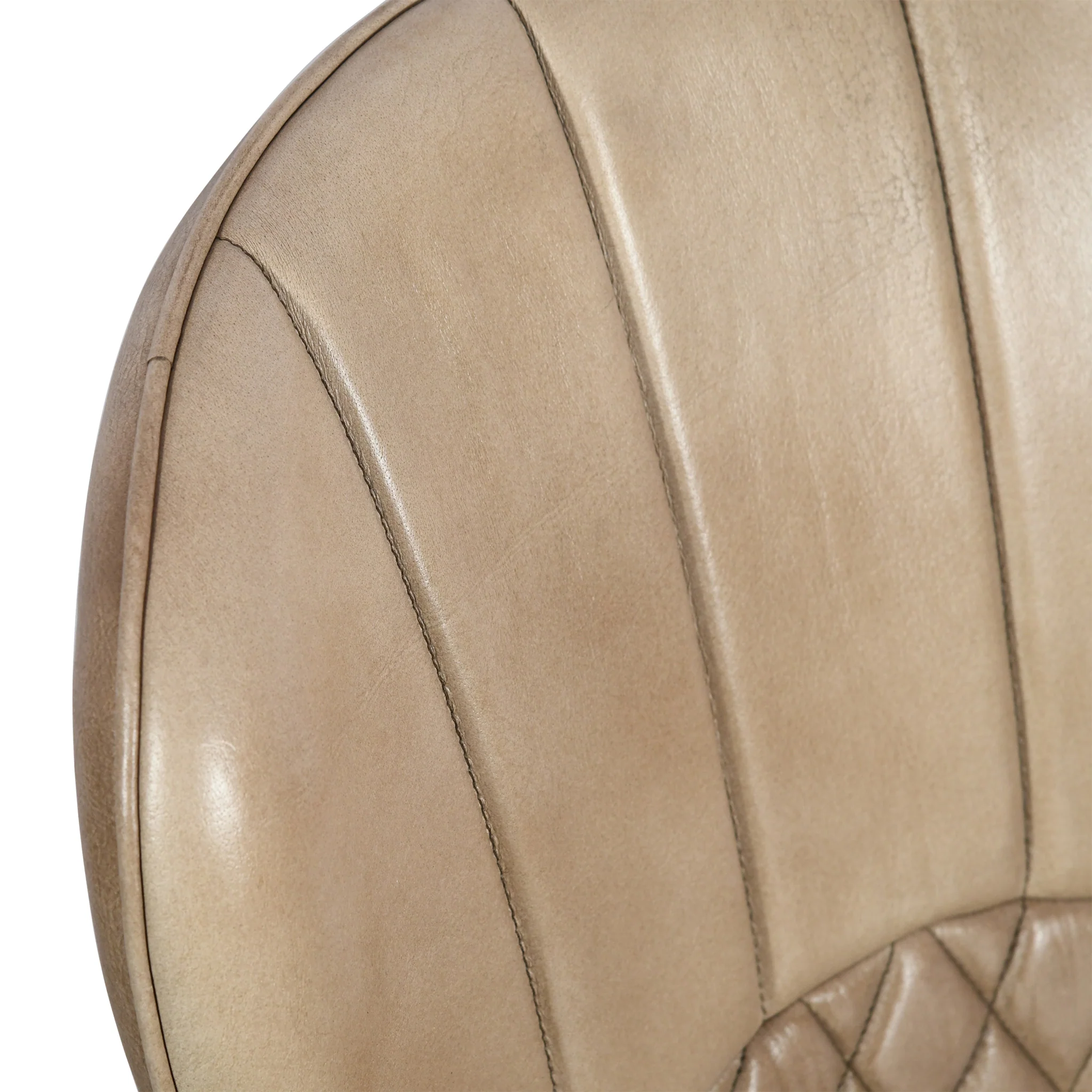 Marcha Curved Leather Seat Dining Chair - Image 7