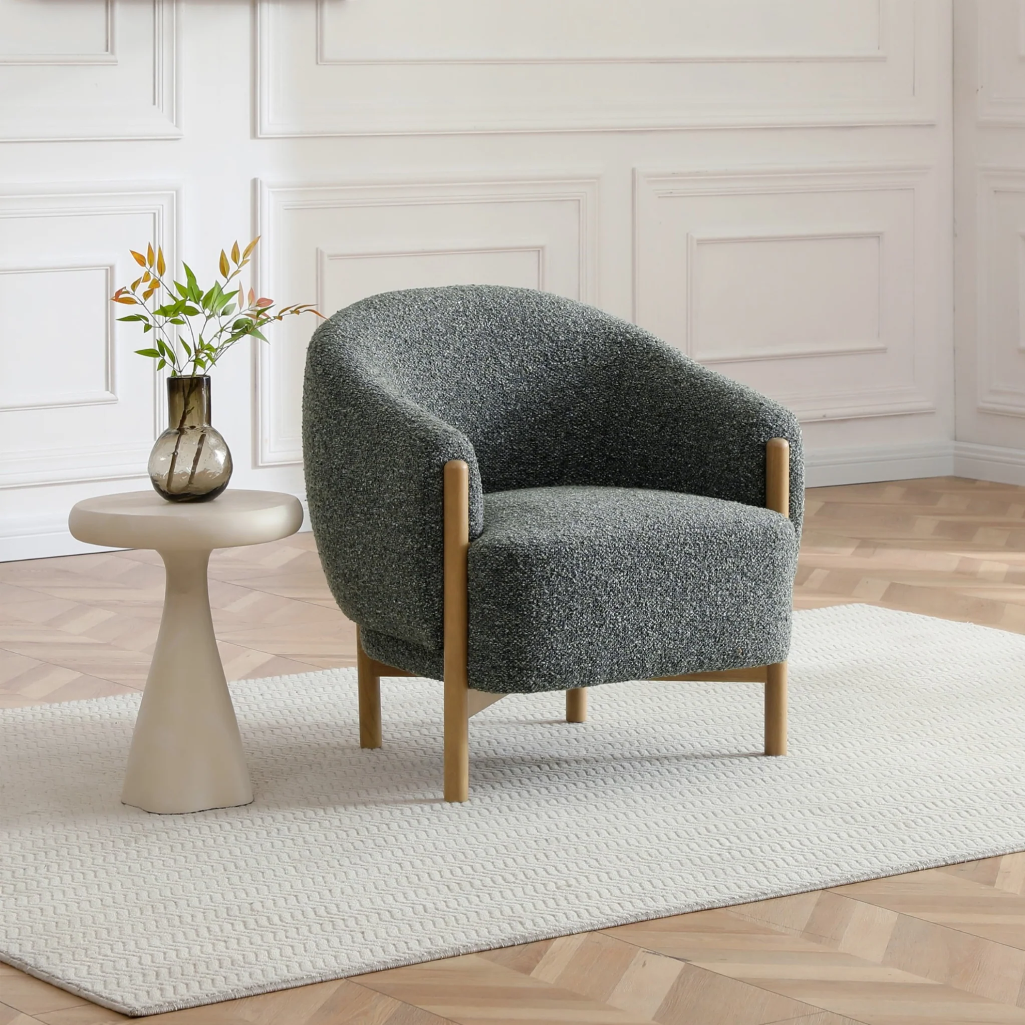 Mareen Boucle Accent Chair - Image 11