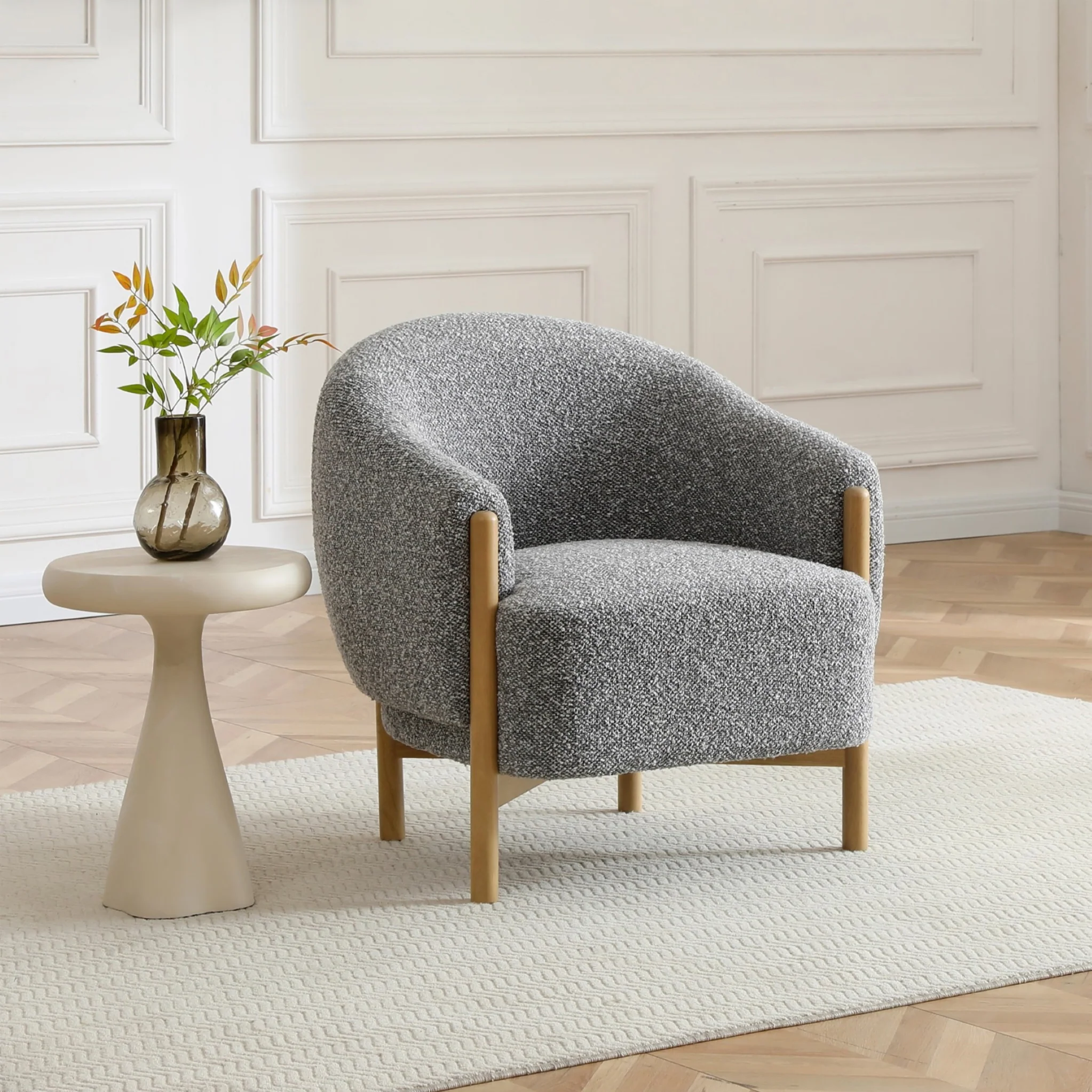 Mareen Boucle Accent Chair - Image 3