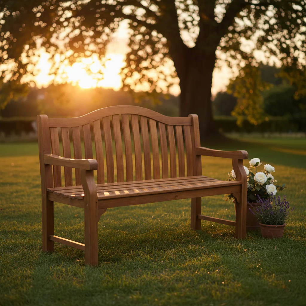 Maria 150cm 2 Seater Acacia Garden Bench - Image 3