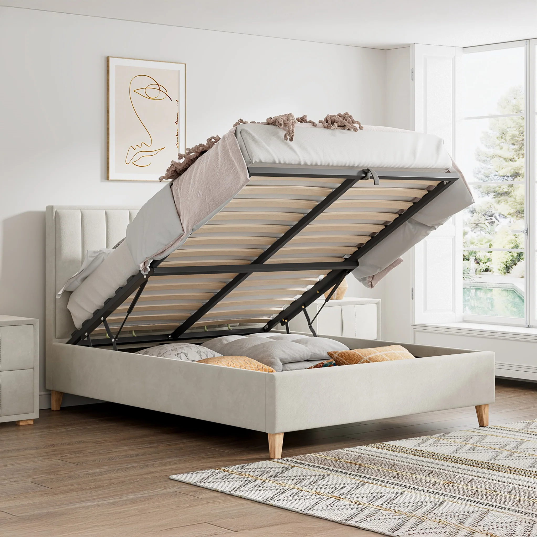 Marilyn Velvet Ottoman Storage Bed - Image 8