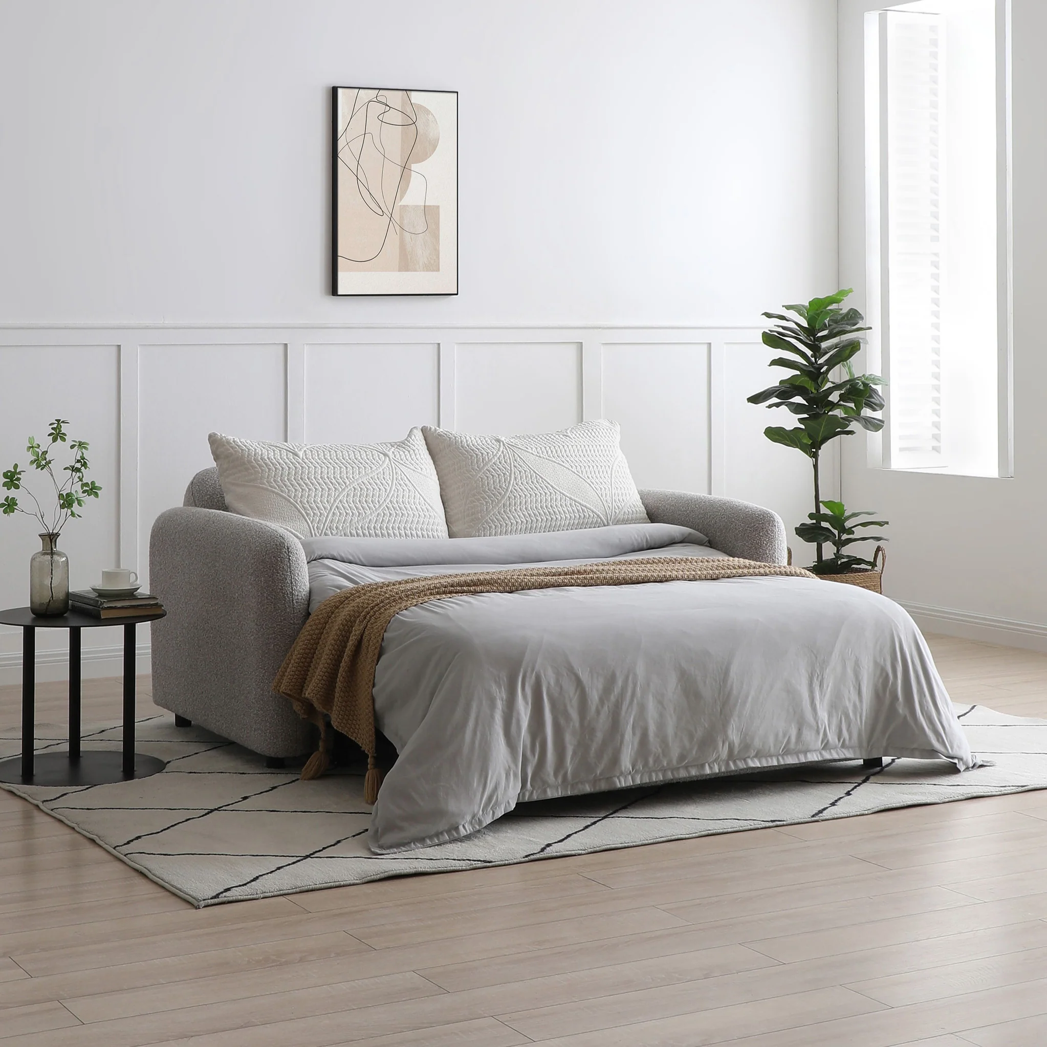 Marla Soft Boucle 2 Seater Sofa Bed - Image 12