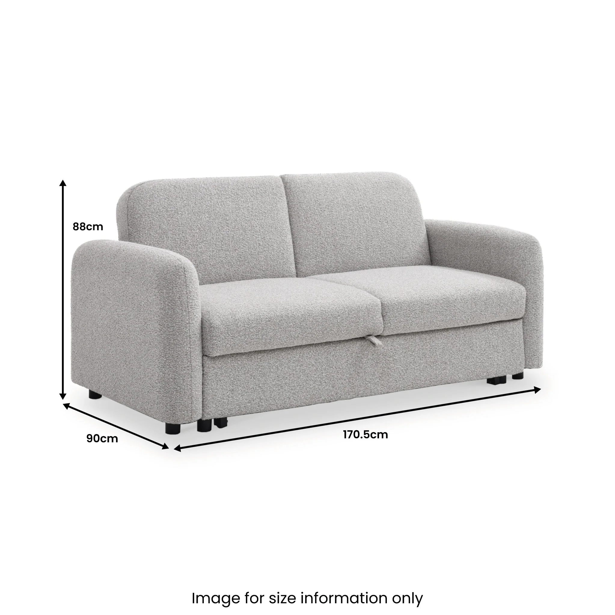Marla Soft Boucle 2 Seater Sofa Bed - Image 13