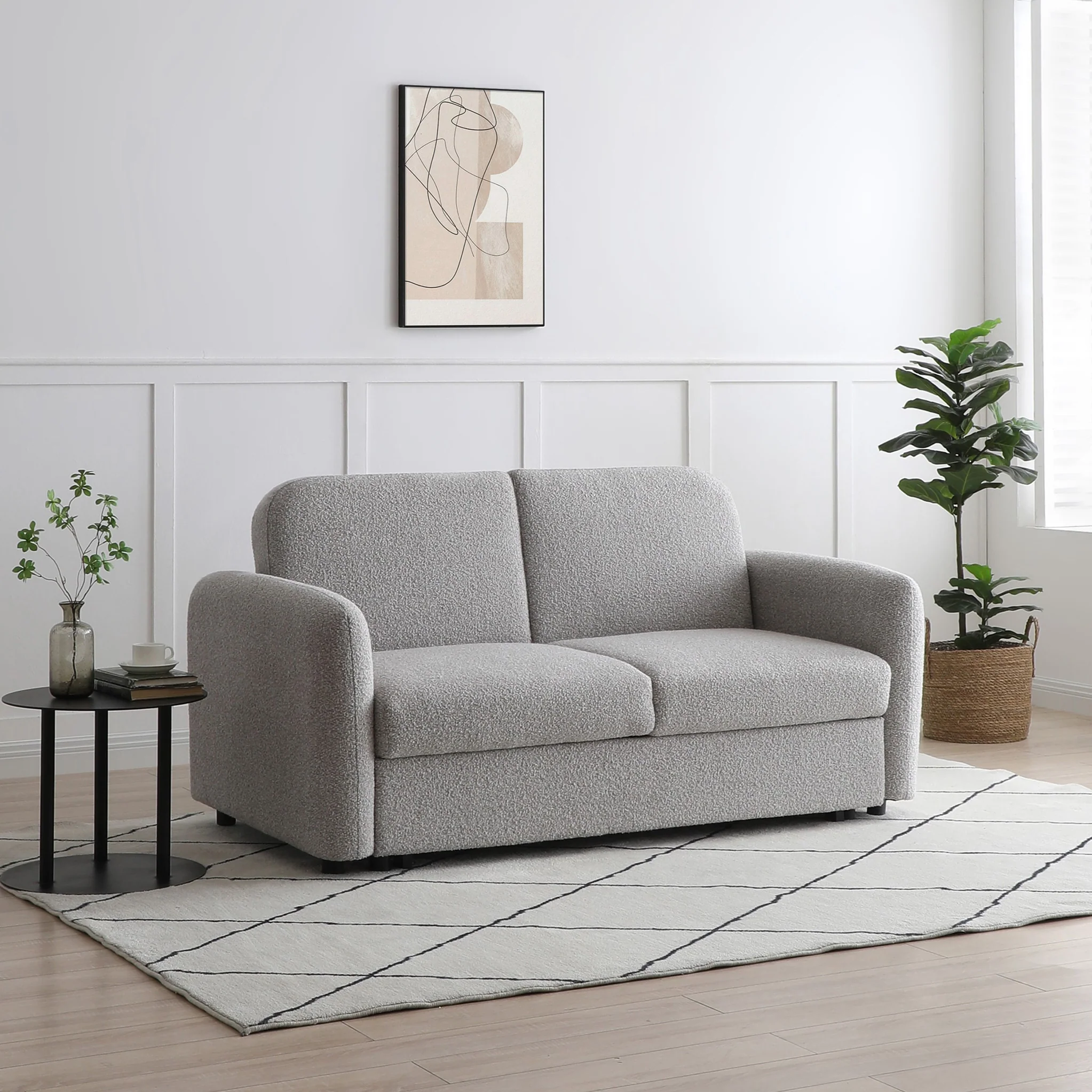 Marla Soft Boucle 2 Seater Sofa Bed - Image 2