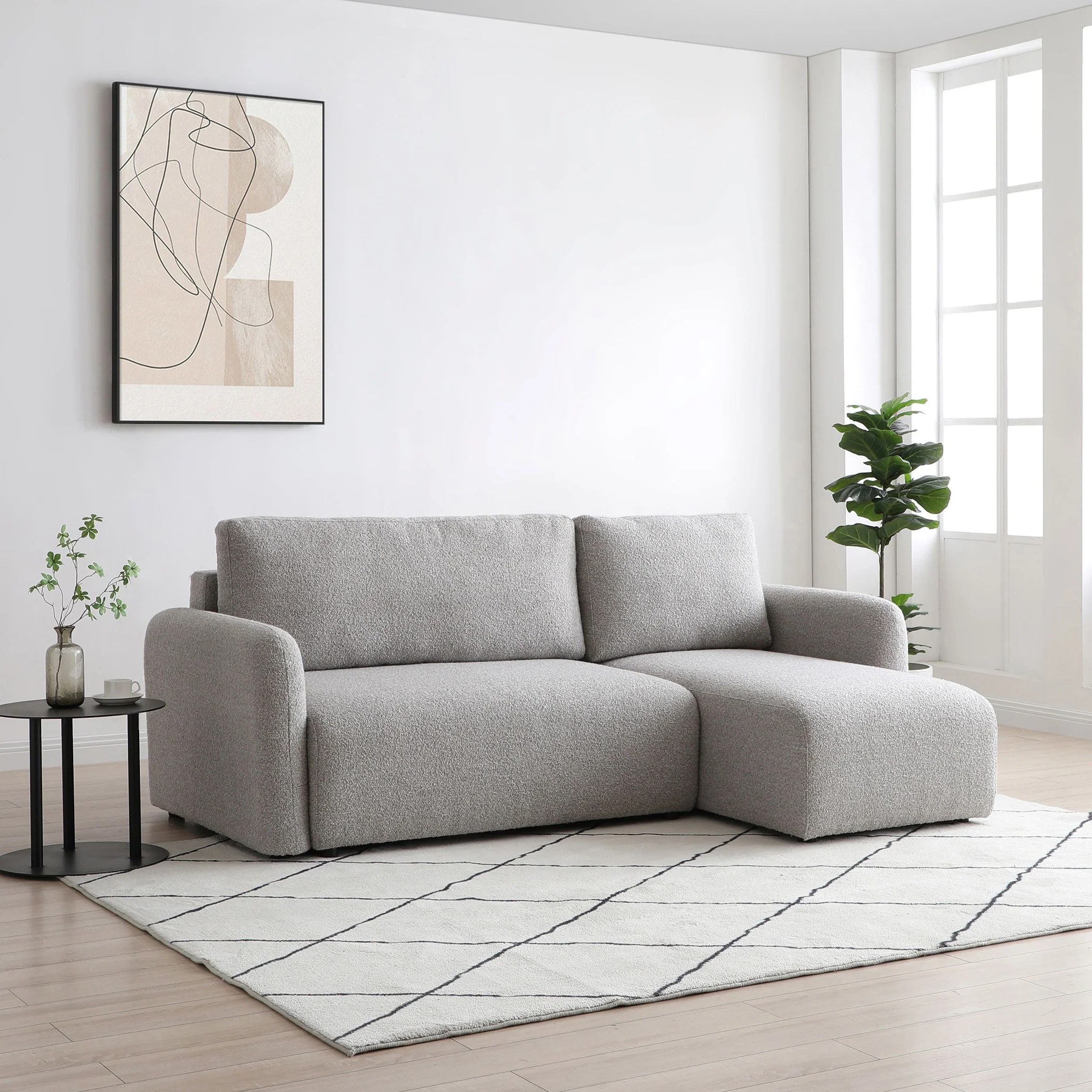 Marla Soft Boucle Chaise Sofa Bed - Image 2