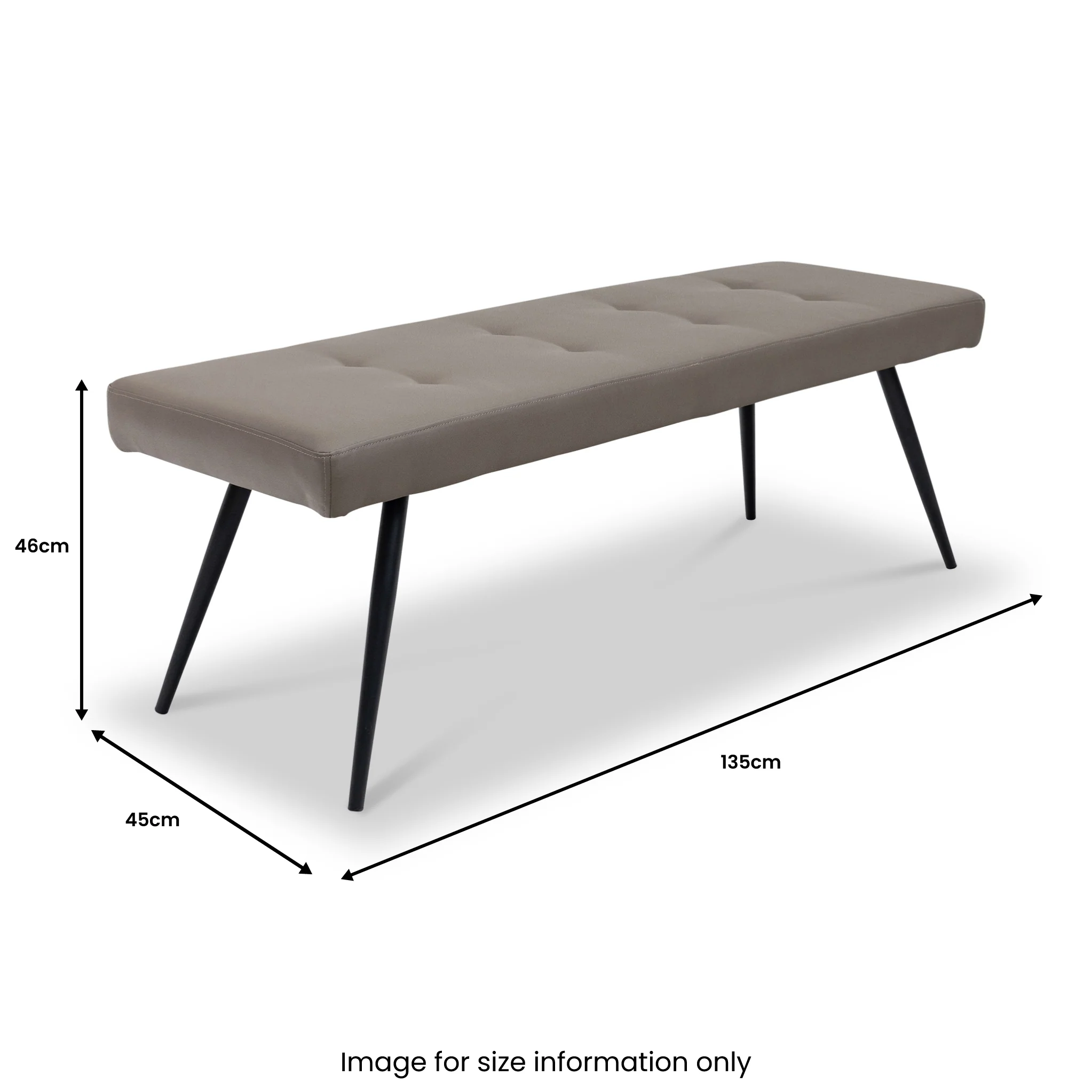 Marlo Faux Leather Dining Bench - Image 4